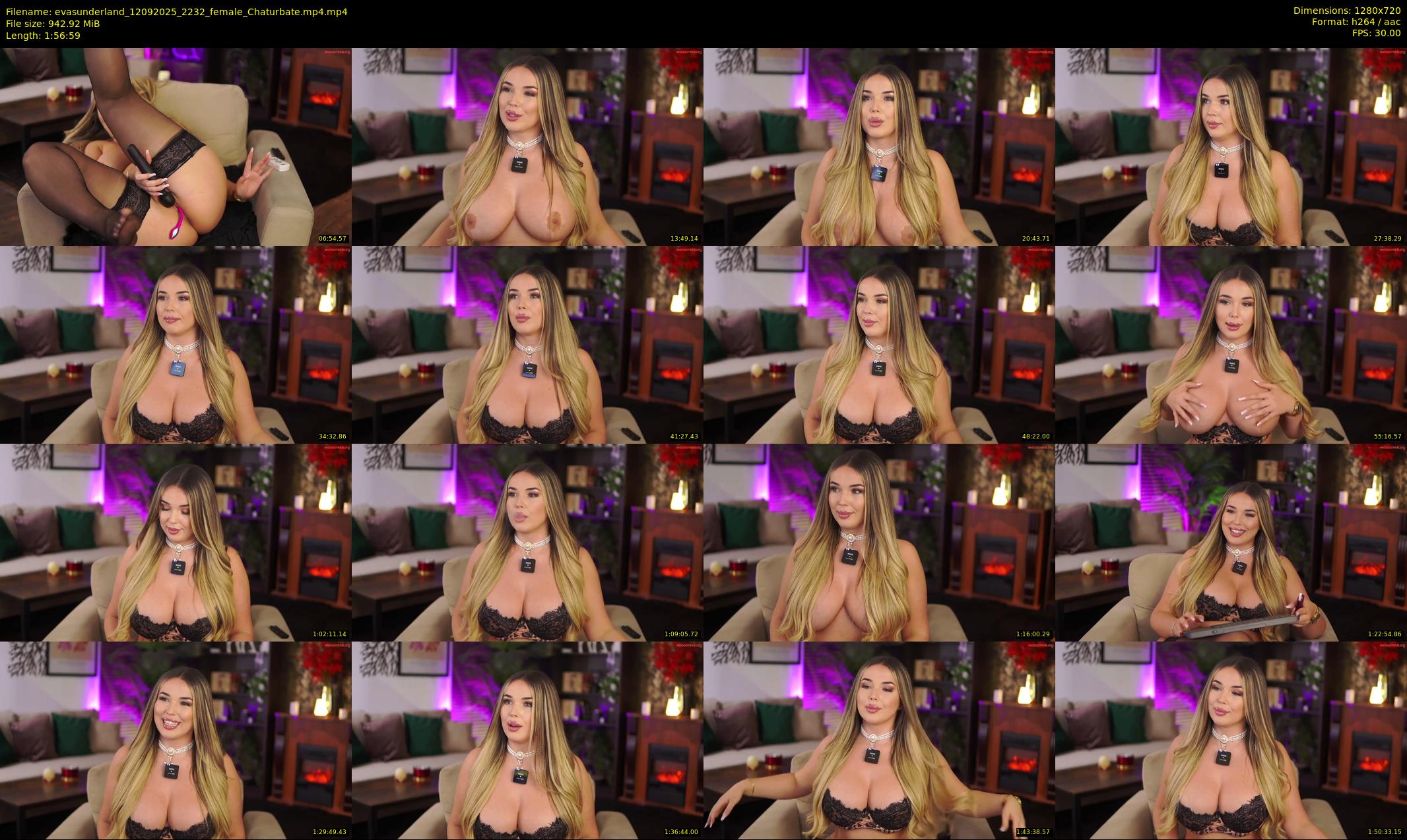 evasunderland — 117 minute Chaturbate female cam show recording, 720p, Sep 12, 2025