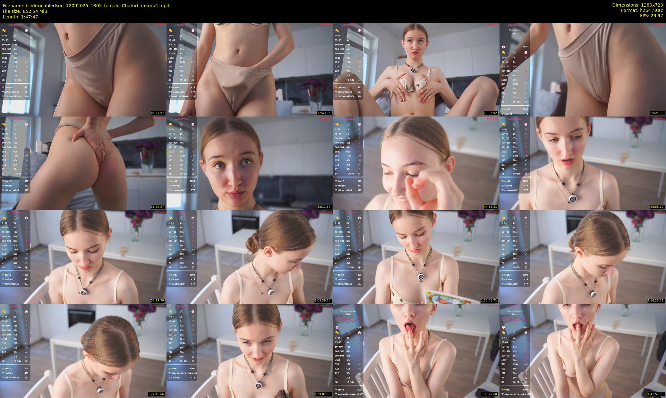 fredericabledsoe — 108 minute Chaturbate female cam show recording, 720p, Sep 12, 2025