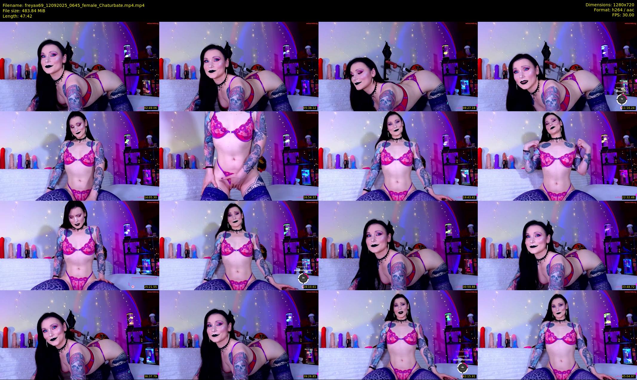freyax69 — 48 minute Chaturbate female cam show recording, 720p, Sep 12, 2025