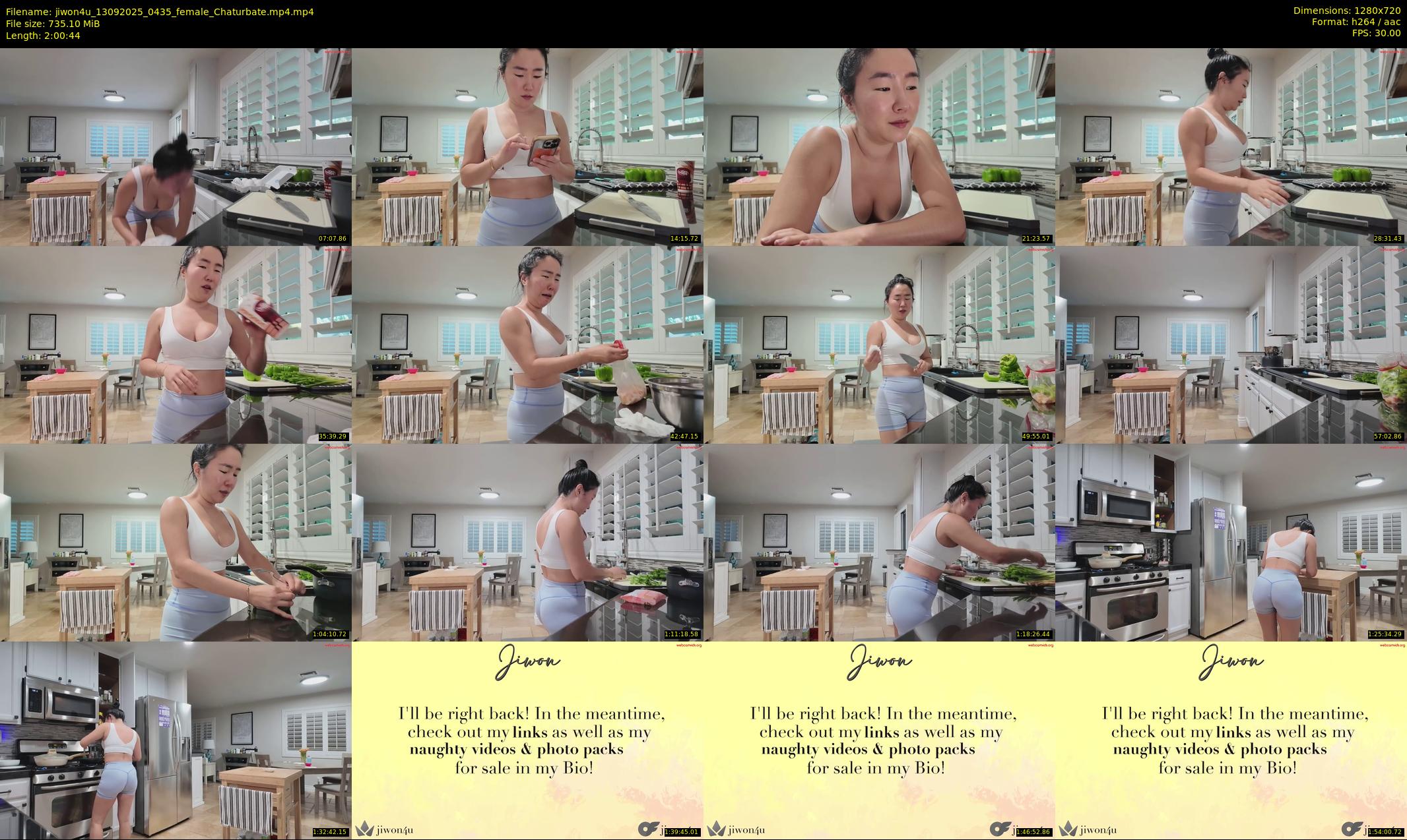 jiwon4u — 121 minute Chaturbate female cam show recording, 720p, Sep 13, 2025