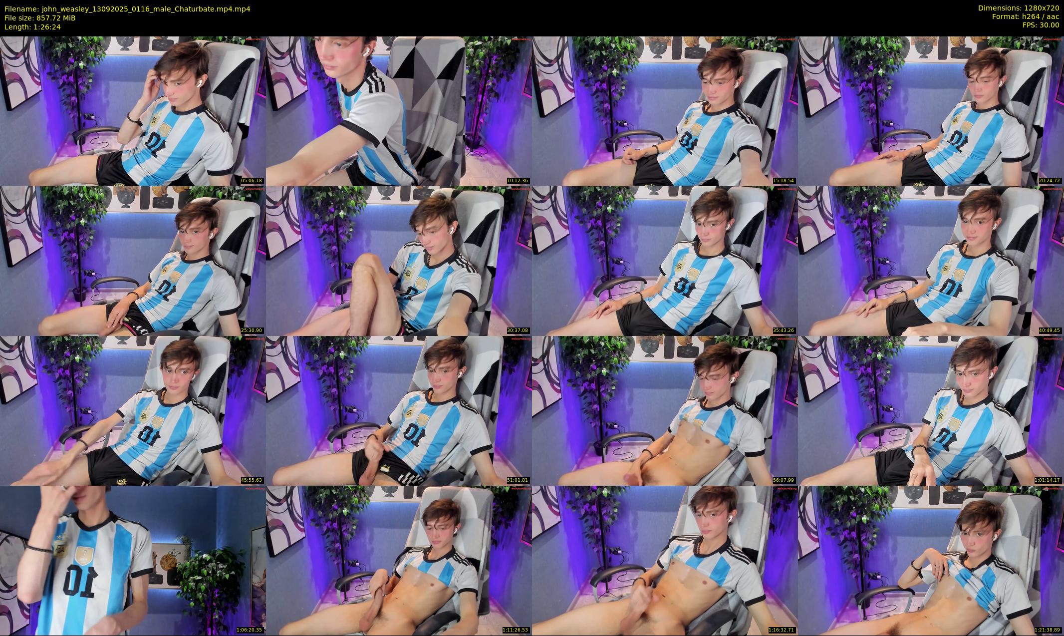 john_weasley — 87 minute Chaturbate male cam show recording, 720p, Sep 13, 2025