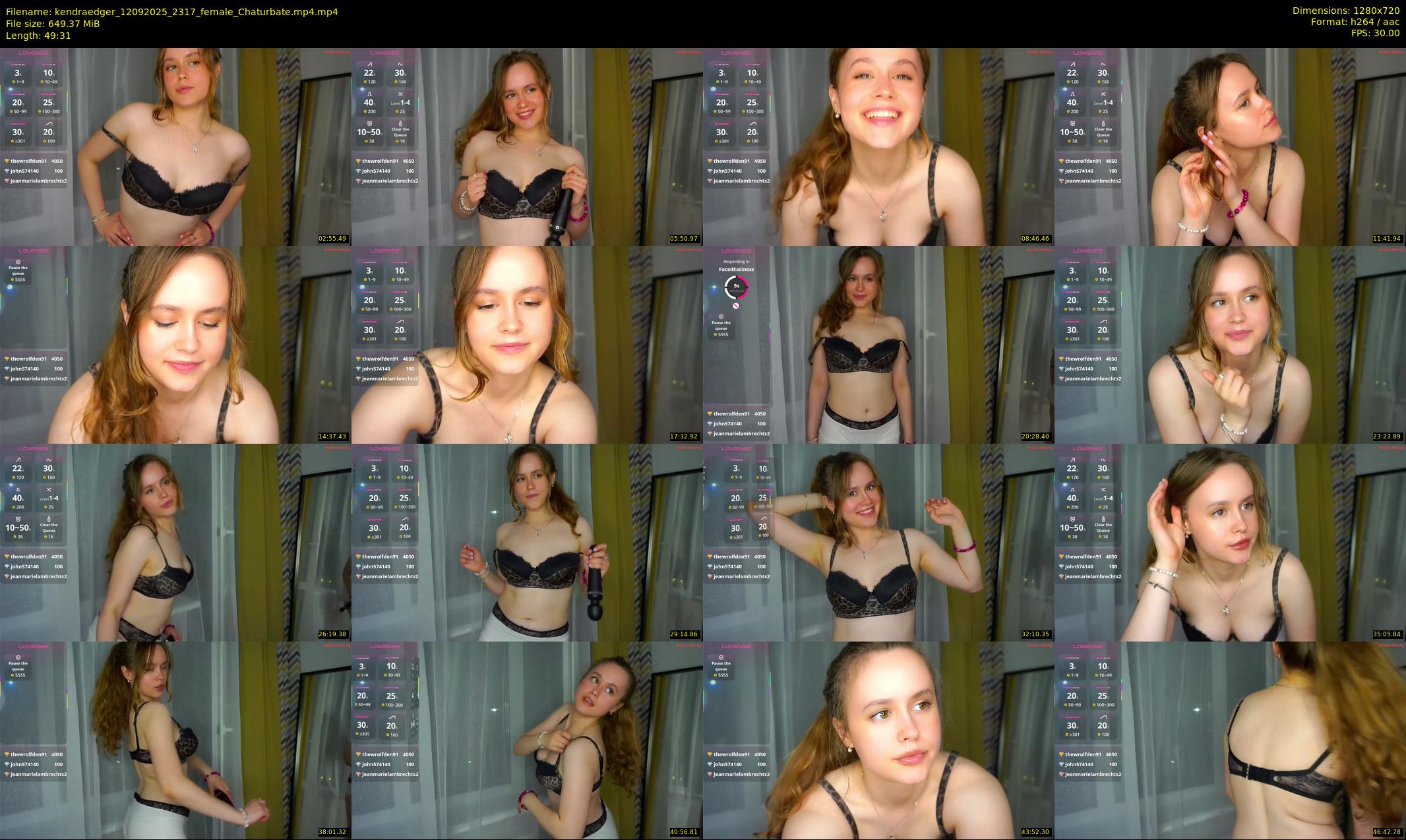 kendraedger — 50 minute Chaturbate female cam show recording, 720p, Sep 12, 2025