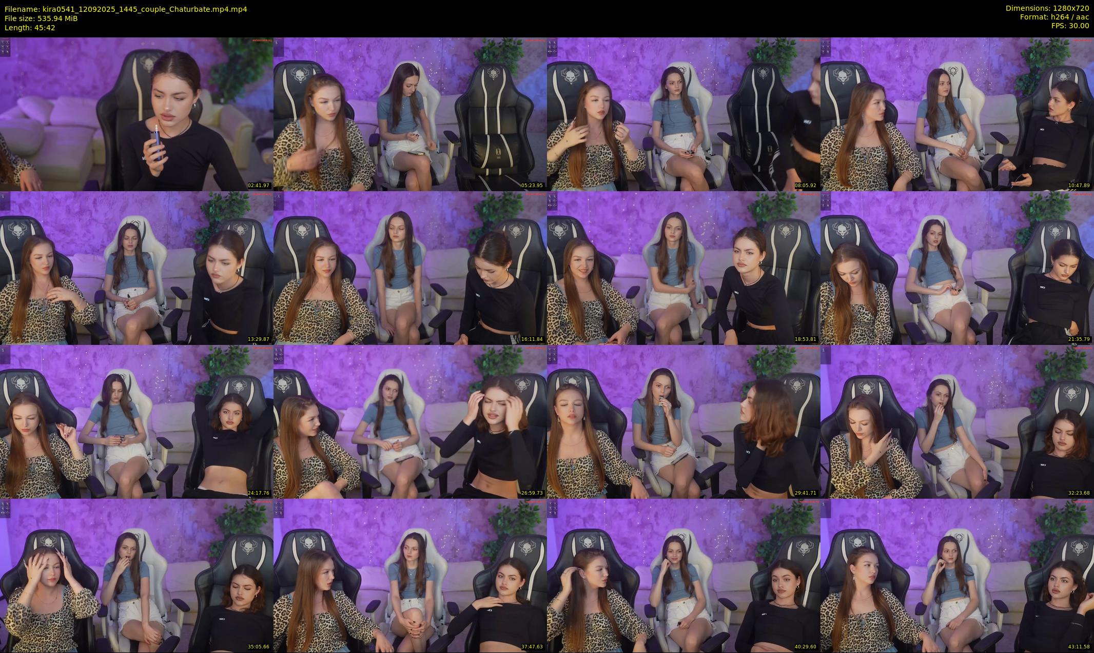 kira0541 — 46 minute Chaturbate couple cam show recording, 720p, Sep 12, 2025