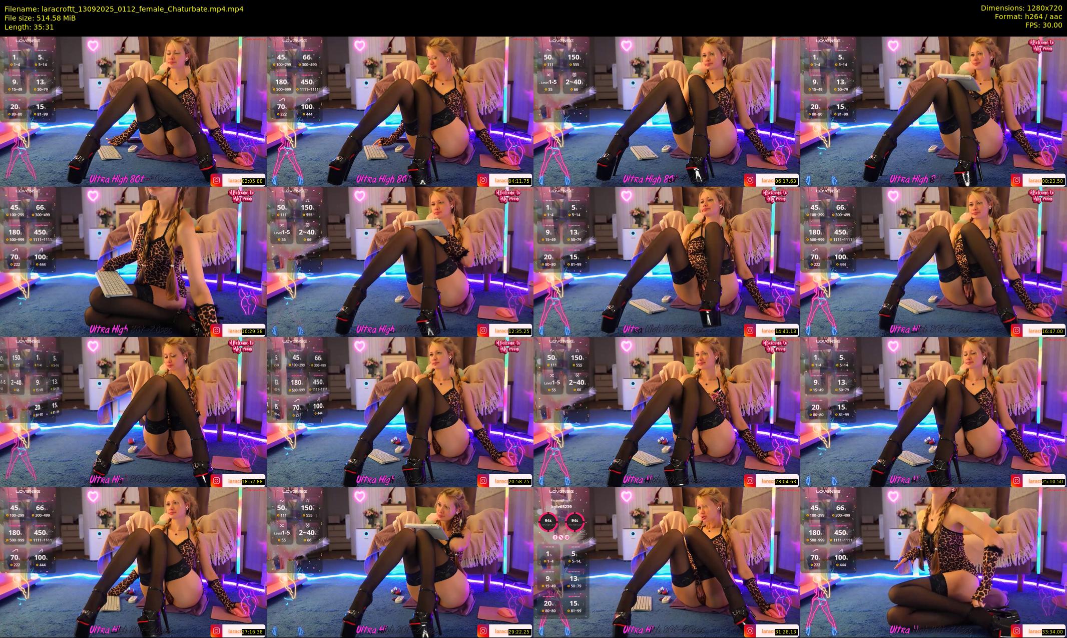 laracroftt — 36 minute Chaturbate female cam show recording, 720p, Sep 13, 2025