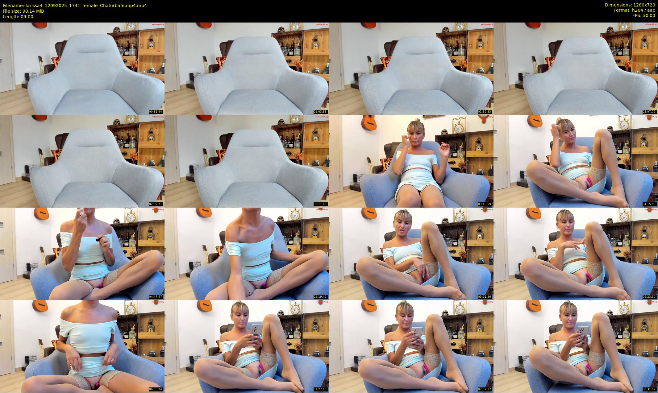 larissa4 — 9 minute Chaturbate female cam show recording, 720p, Sep 12, 2025