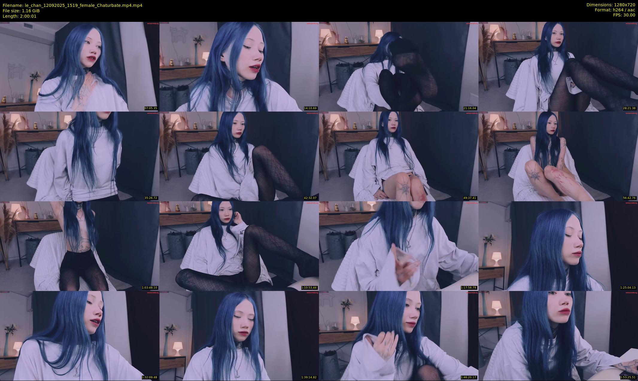le_chan — 121 minute Chaturbate female cam show recording, 720p, Sep 12, 2025