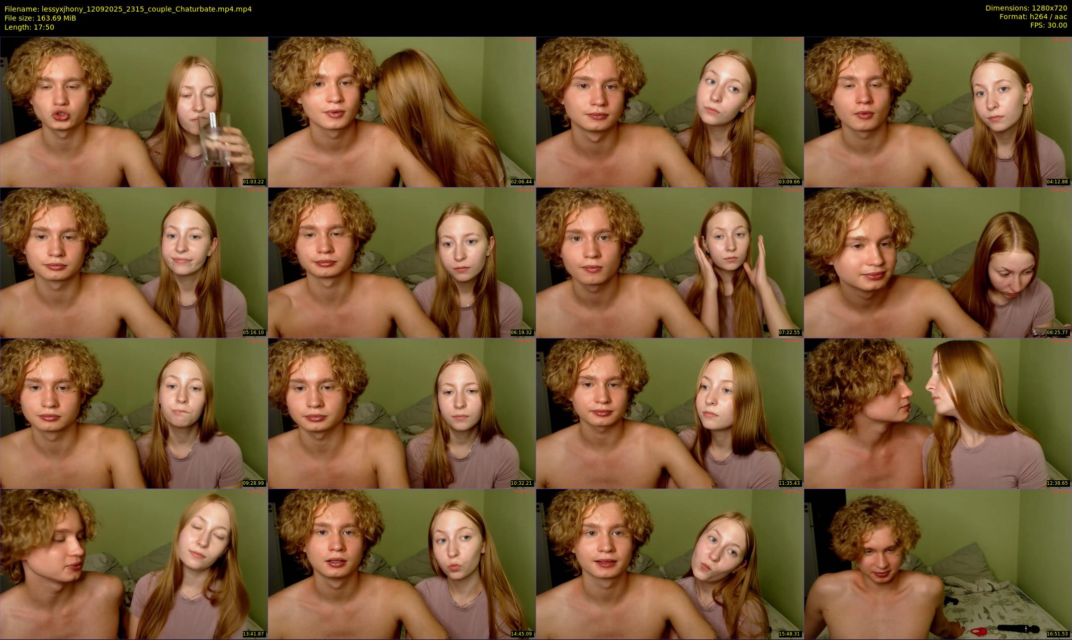 lessyxjhony — 18 minute Chaturbate couple cam show recording, 720p, Sep 12, 2025
