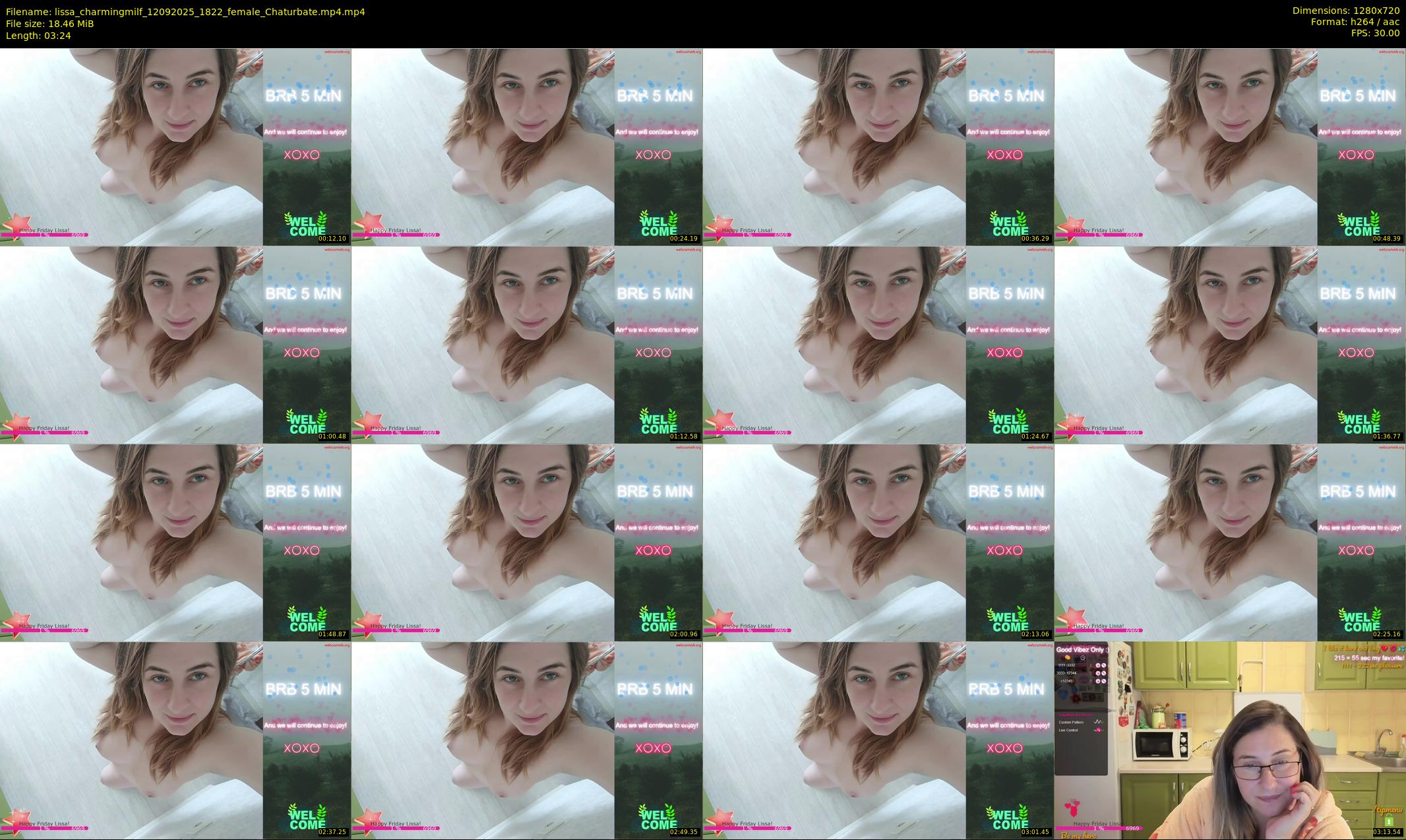 lissa_charmingmilf — 4 minute Chaturbate female cam show recording, 720p, Sep 12, 2025