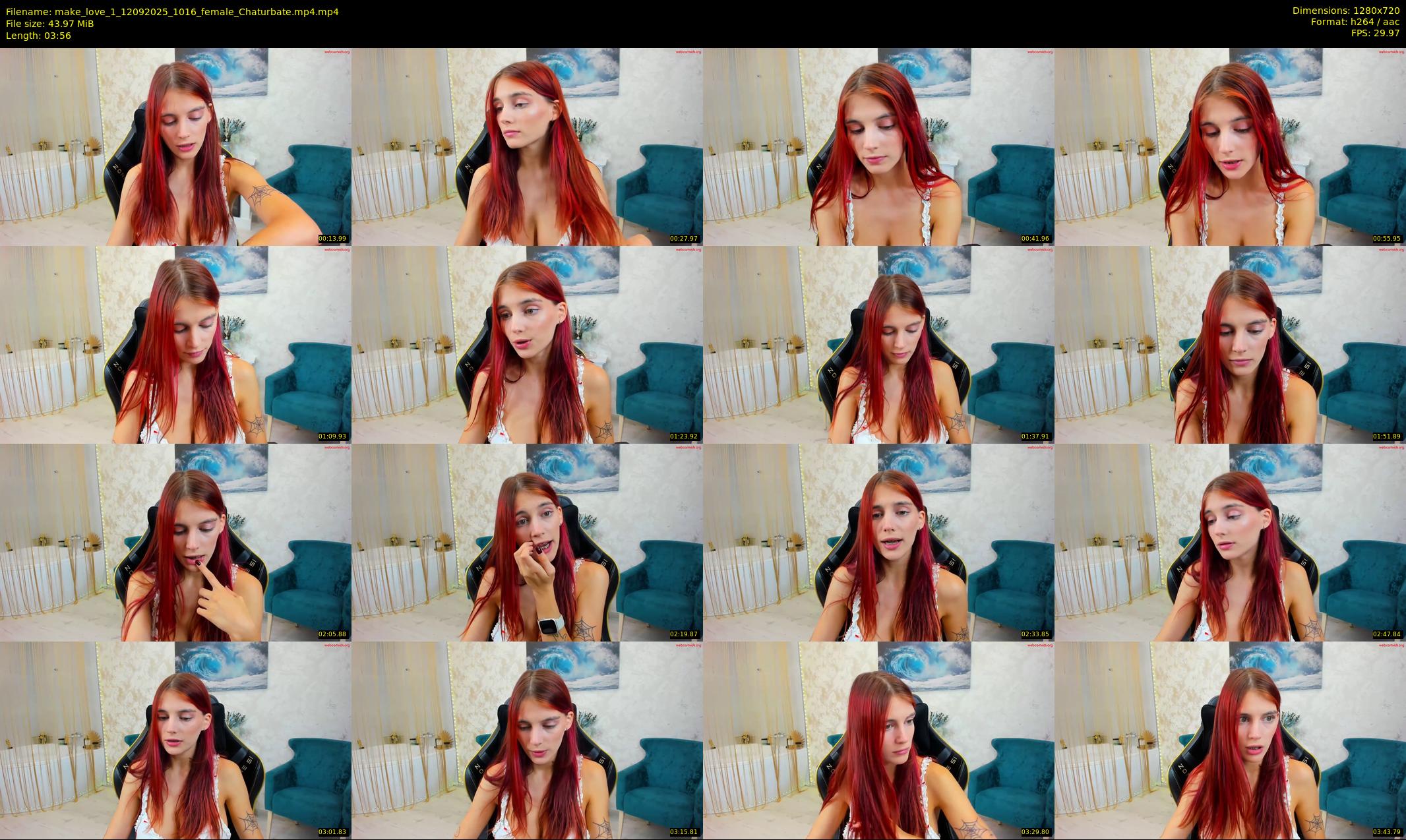 make_love_1 — 4 minute Chaturbate female cam show recording, 720p, Sep 12, 2025