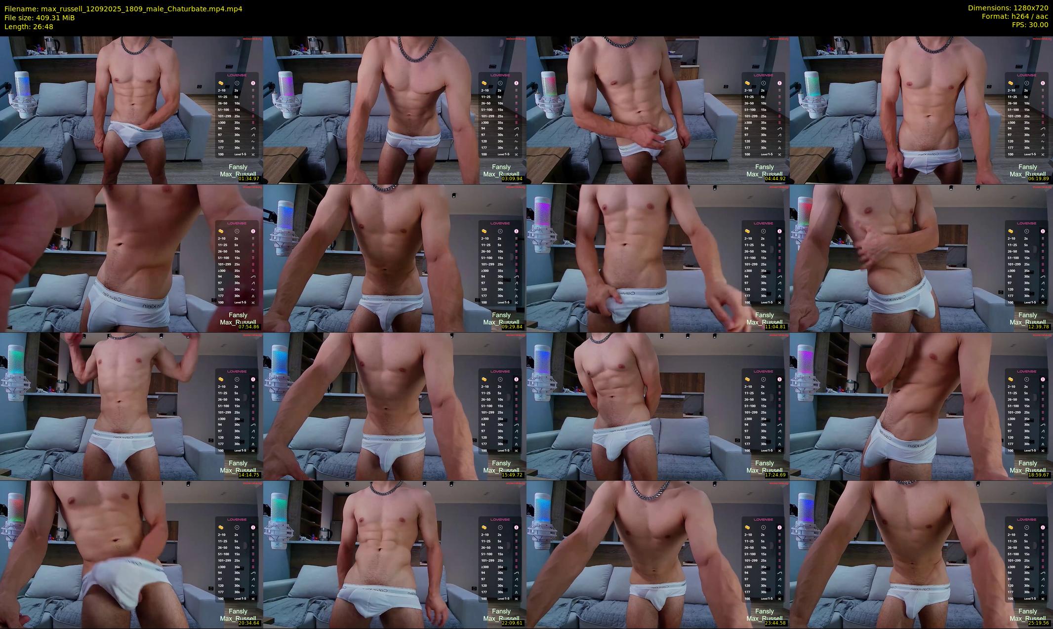 max_russell — 27 minute Chaturbate male cam show recording, 720p, Sep 12, 2025