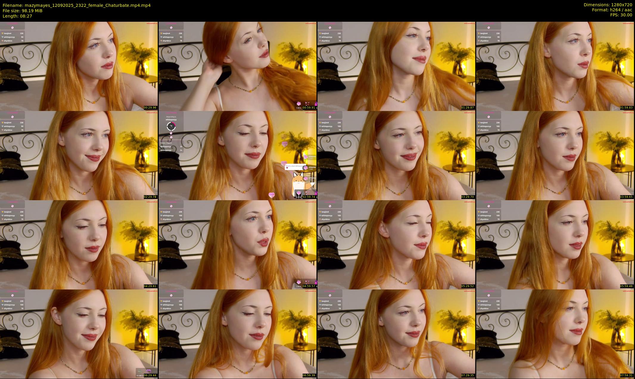 mazymayes — 9 minute Chaturbate female cam show recording, 720p, Sep 12, 2025