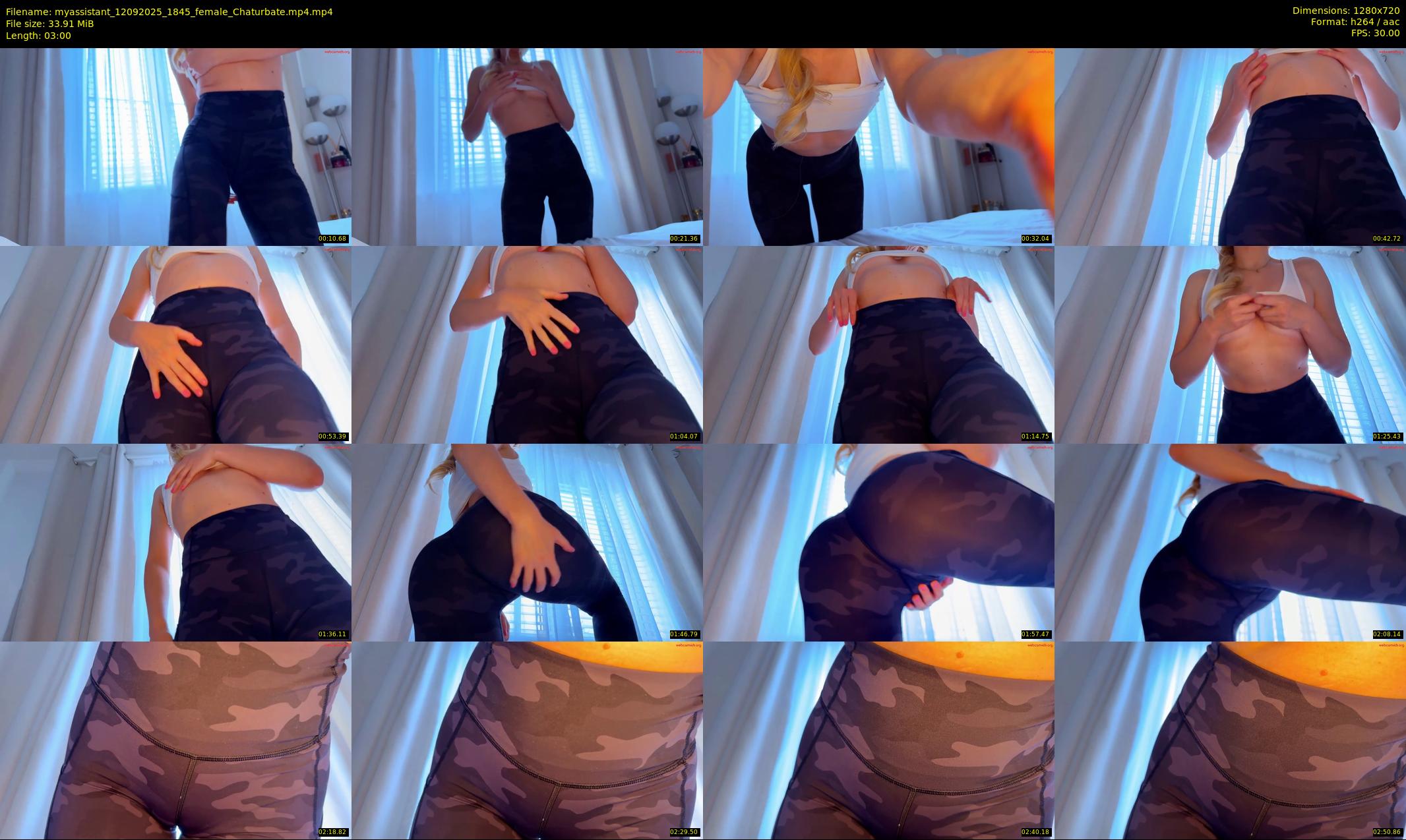 myassistant — 3 minute Chaturbate female cam show recording, 720p, Sep 12, 2025