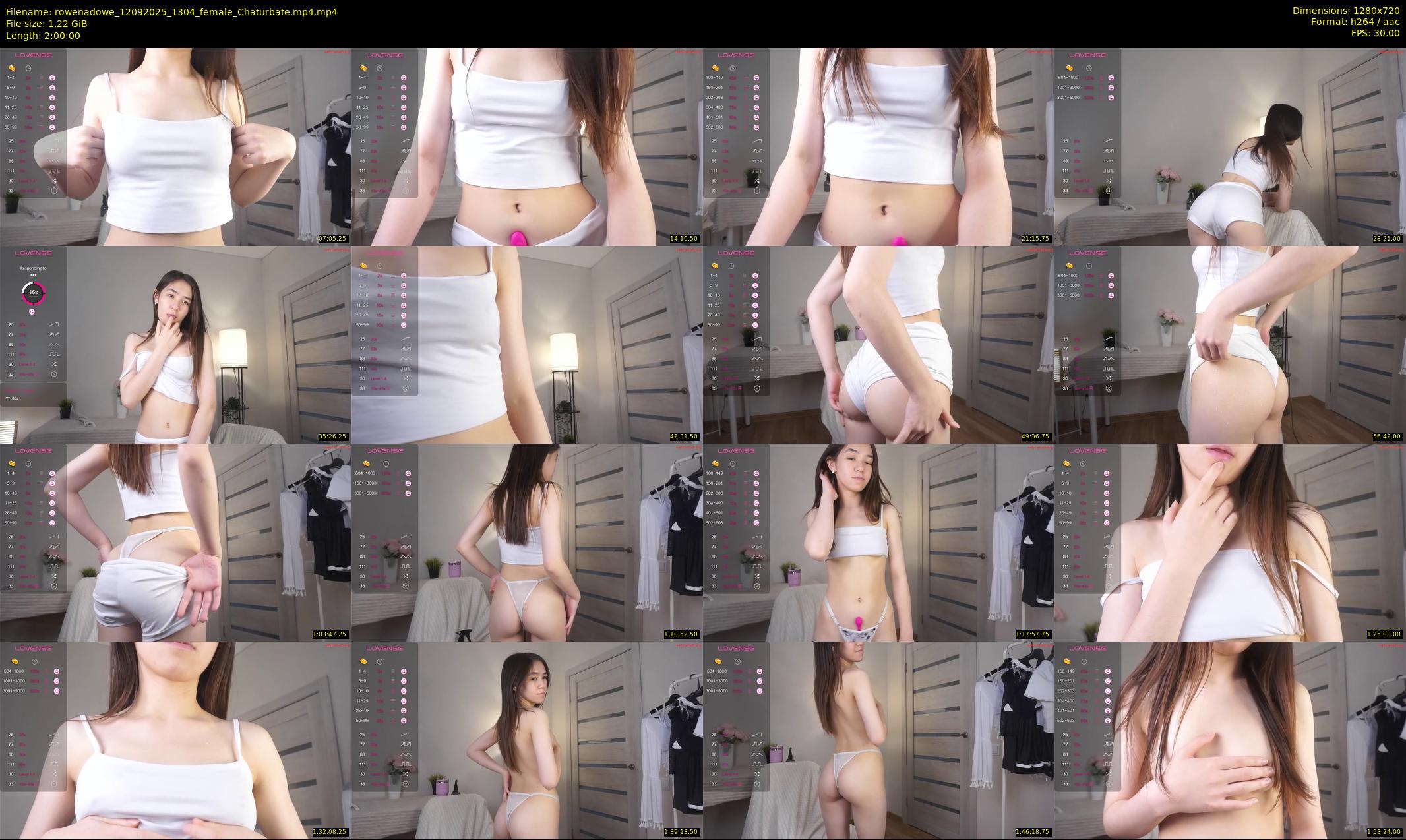 rowenadowe — 120 minute Chaturbate female cam show recording, 720p, Sep 12, 2025