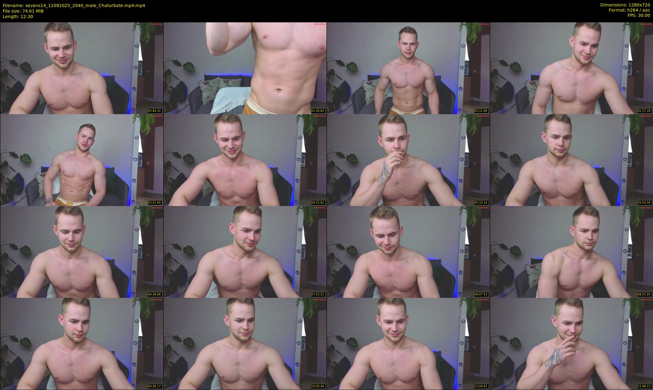 sevans14 — 13 minute Chaturbate male cam show recording, 720p, Sep 12, 2025