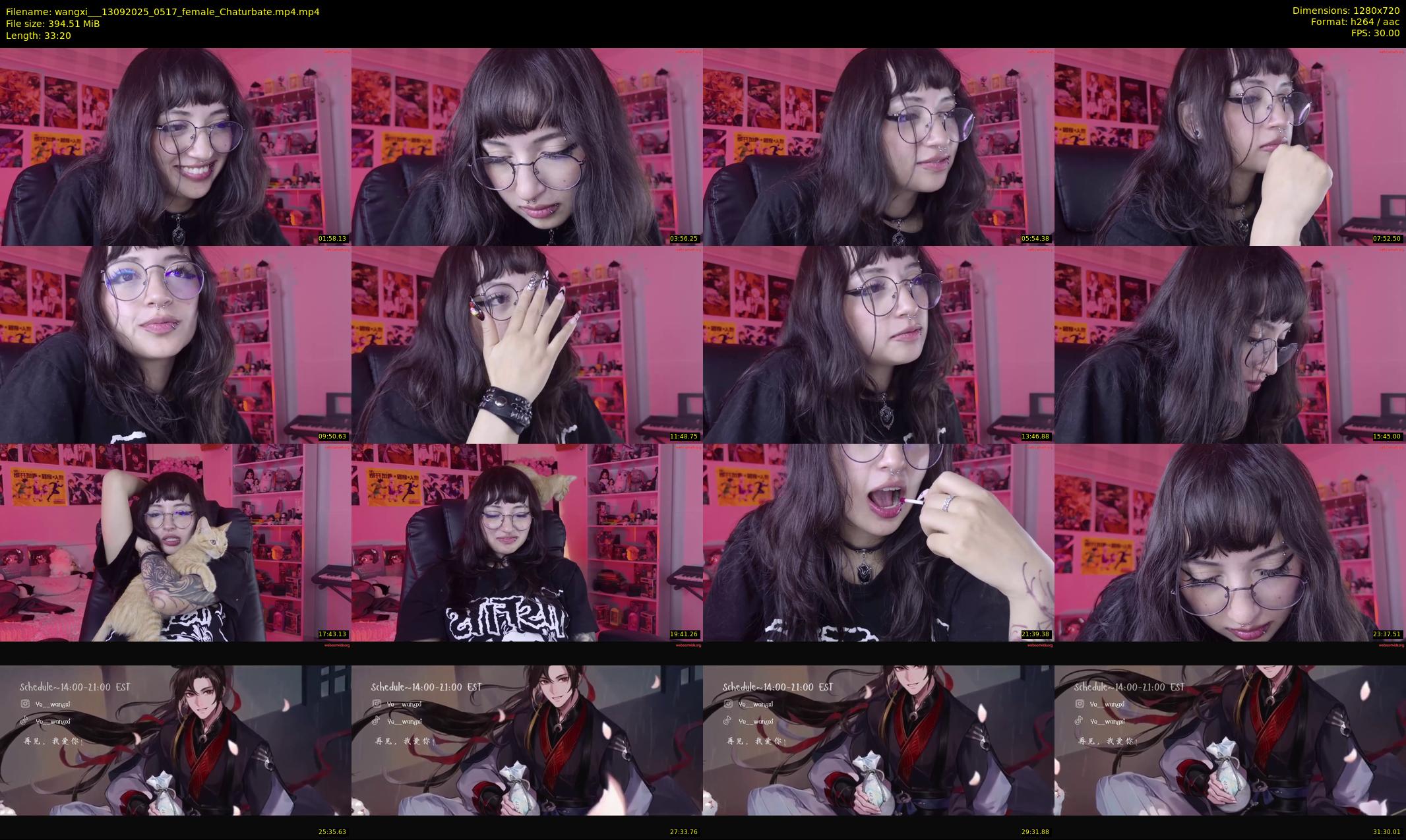 wangxi__ — 34 minute Chaturbate female cam show recording, 720p, Sep 13, 2025