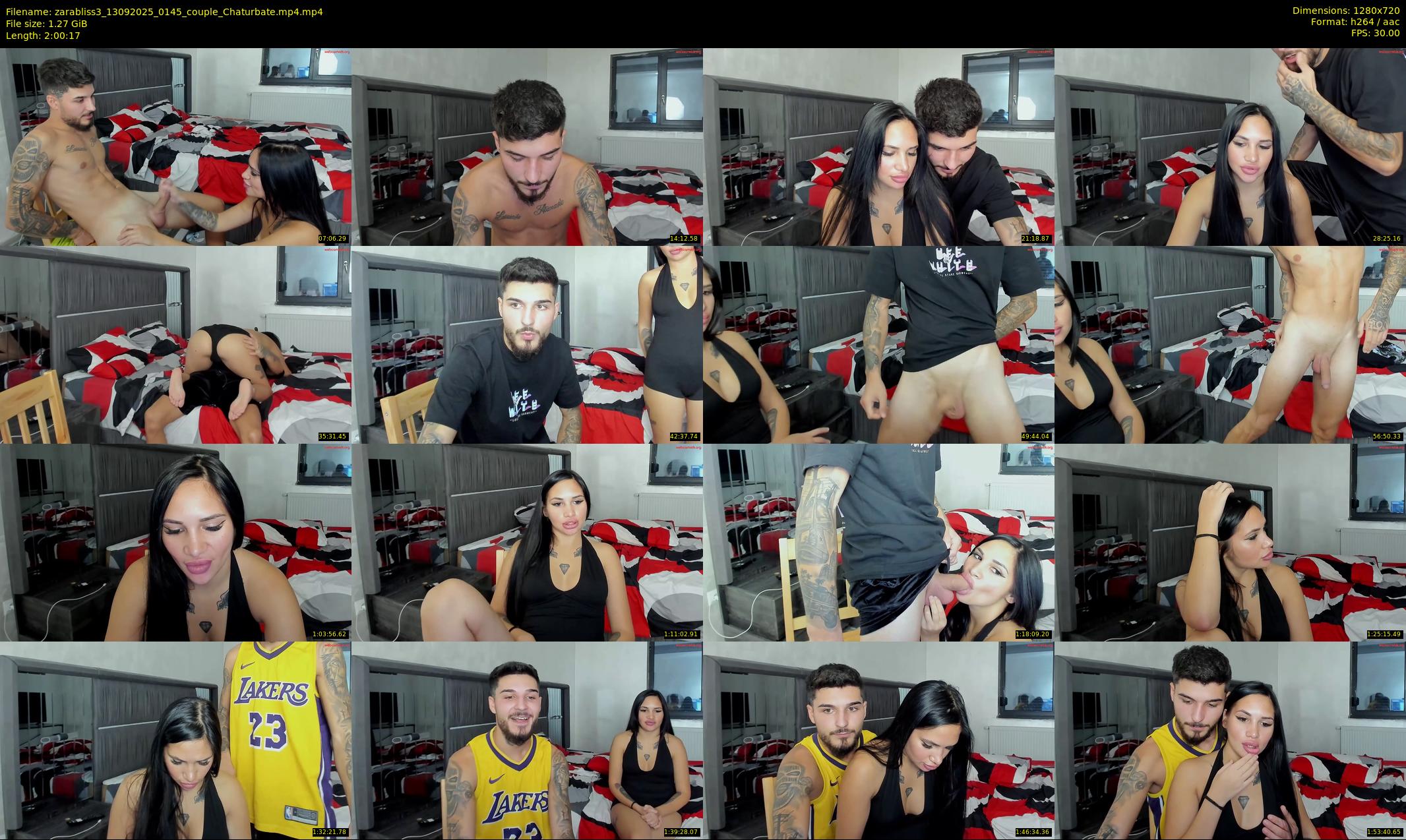 zarabliss3 — 121 minute Chaturbate couple cam show recording, 720p, Sep 13, 2025