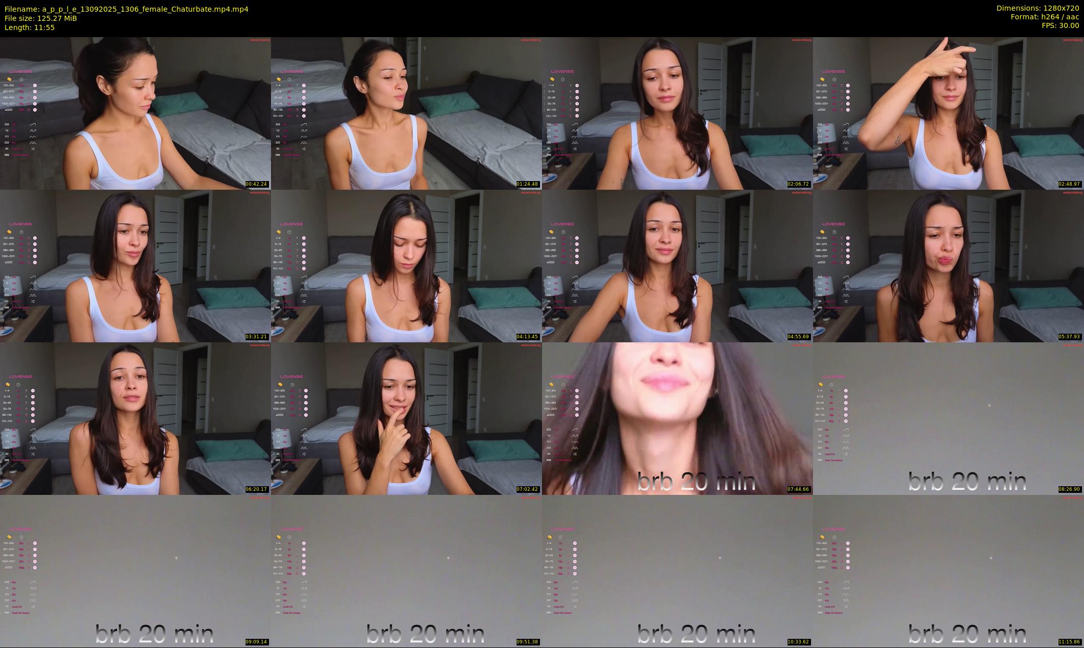 a_p_p_l_e — 12 minute Chaturbate female cam show recording, 720p, Sep 13, 2025