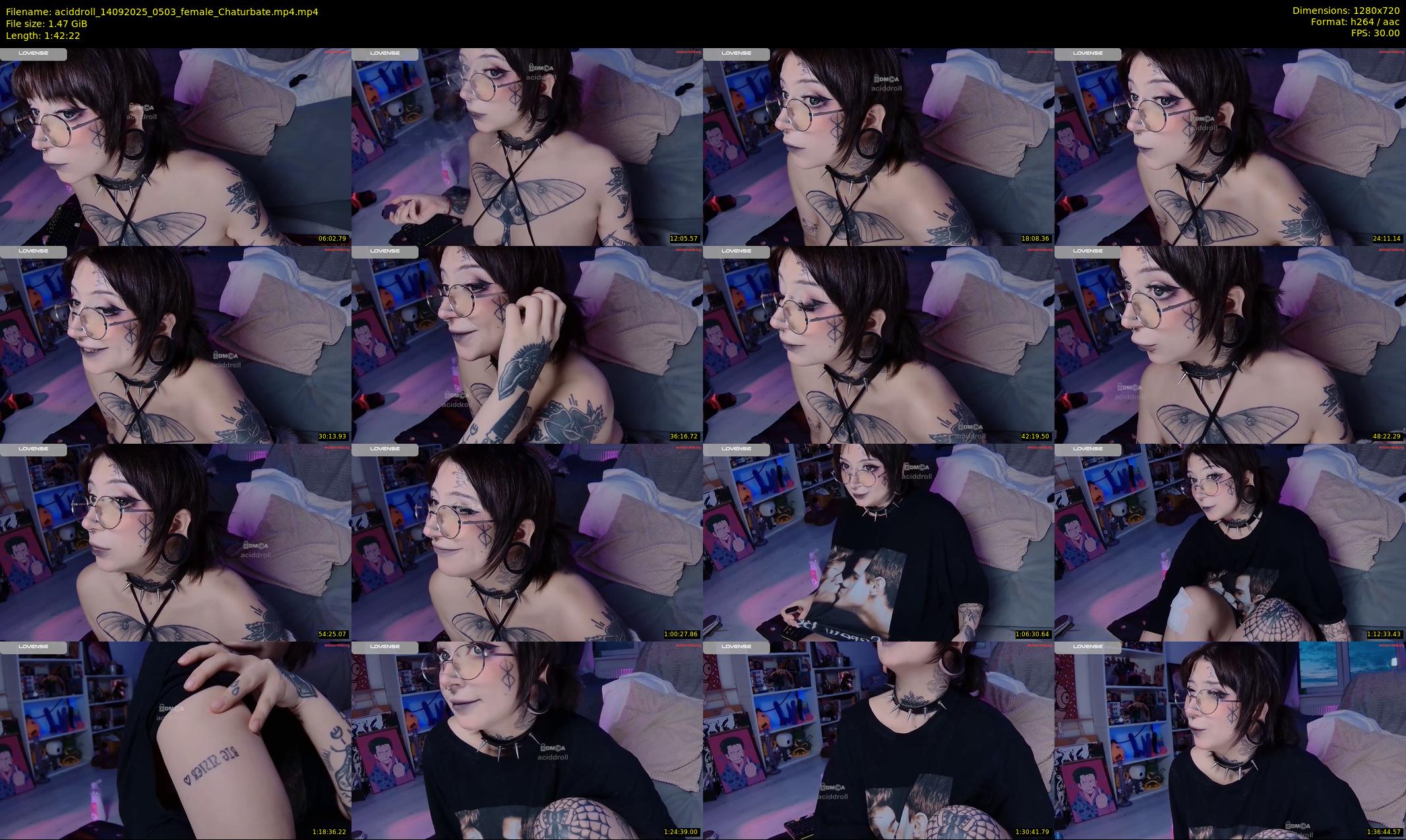 aciddroll — 103 minute Chaturbate female cam show recording, 720p, Sep 14, 2025