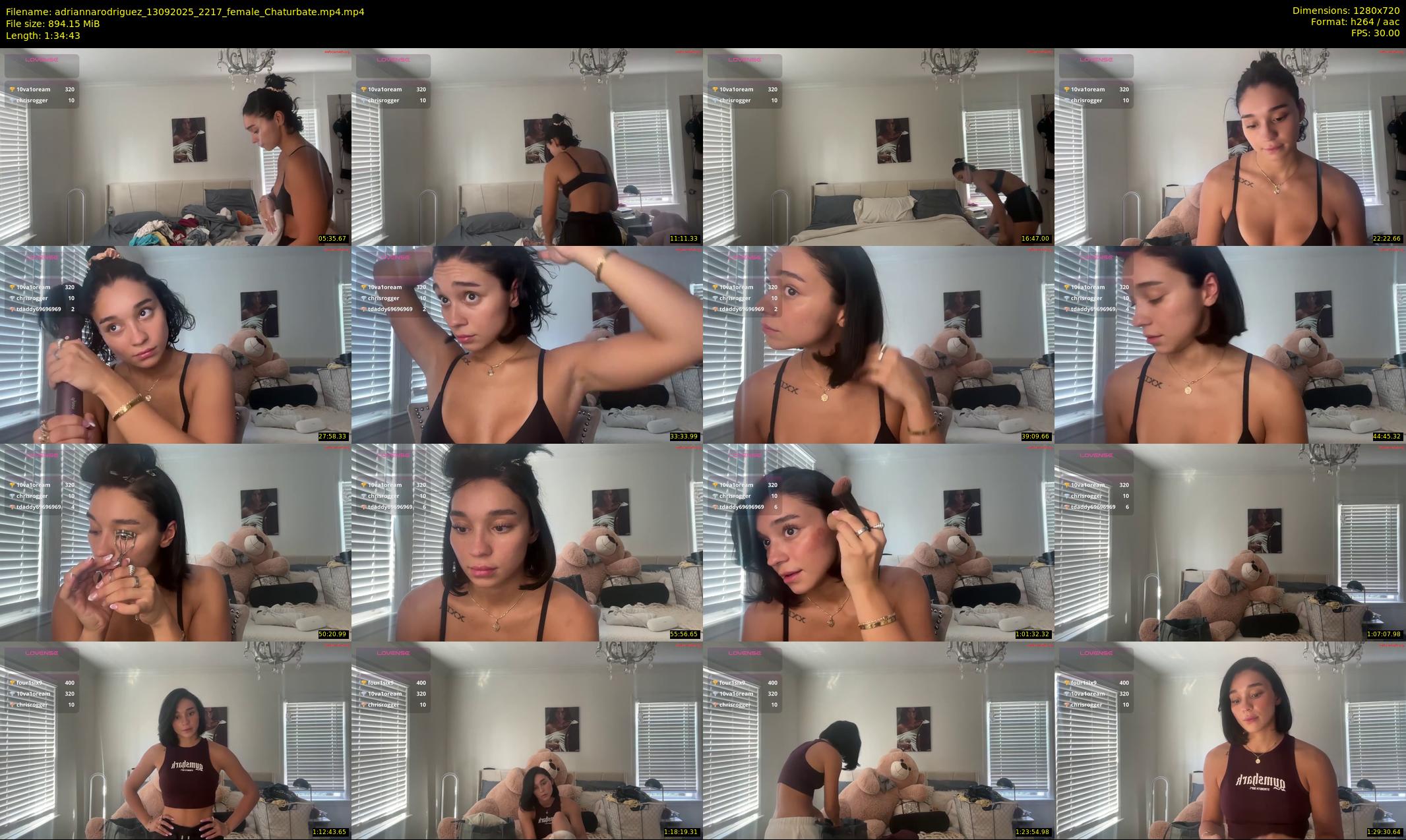 adriannarodriguez — 95 minute Chaturbate female cam show recording, 720p, Sep 13, 2025