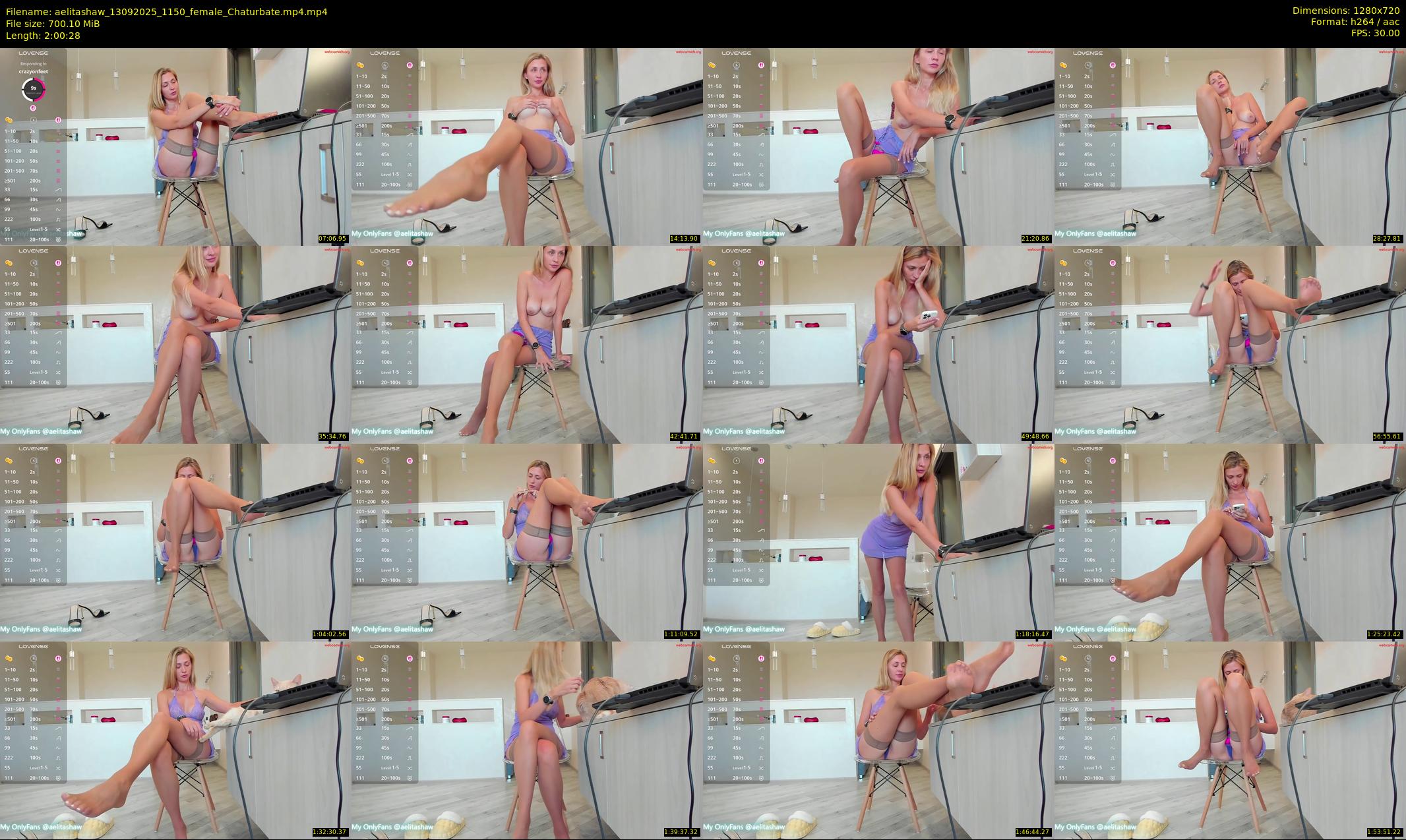 aelitashaw — 121 minute Chaturbate female cam show recording, 720p, Sep 13, 2025