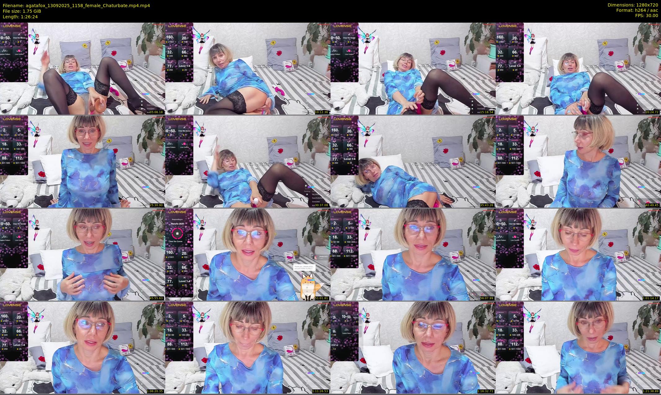agatafox — 87 minute Chaturbate female cam show recording, 720p, Sep 13, 2025