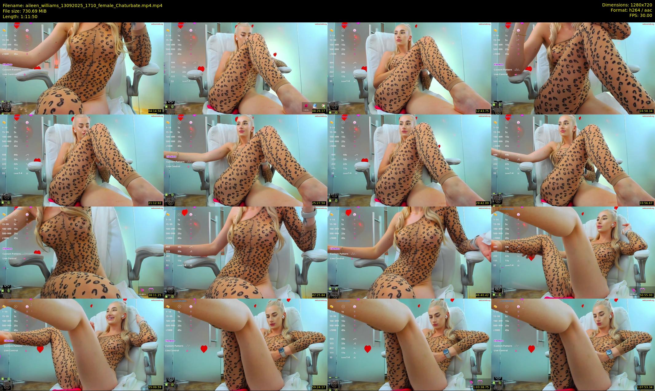 aileen_williams — 72 minute Chaturbate female cam show recording, 720p, Sep 13, 2025