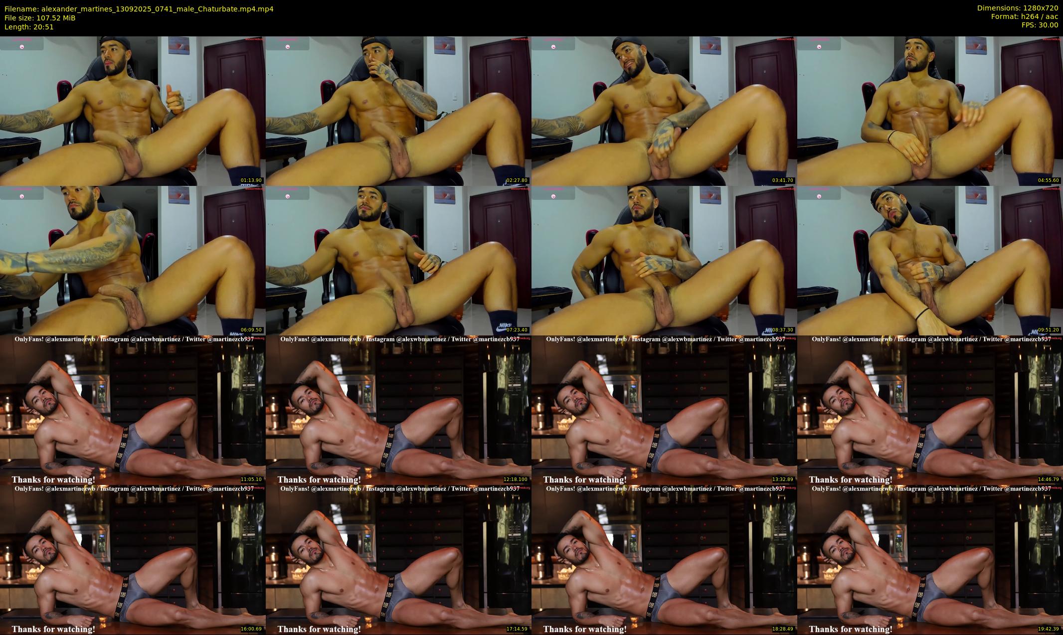 alexander_martines — 21 minute Chaturbate male cam show recording, 720p, Sep 13, 2025