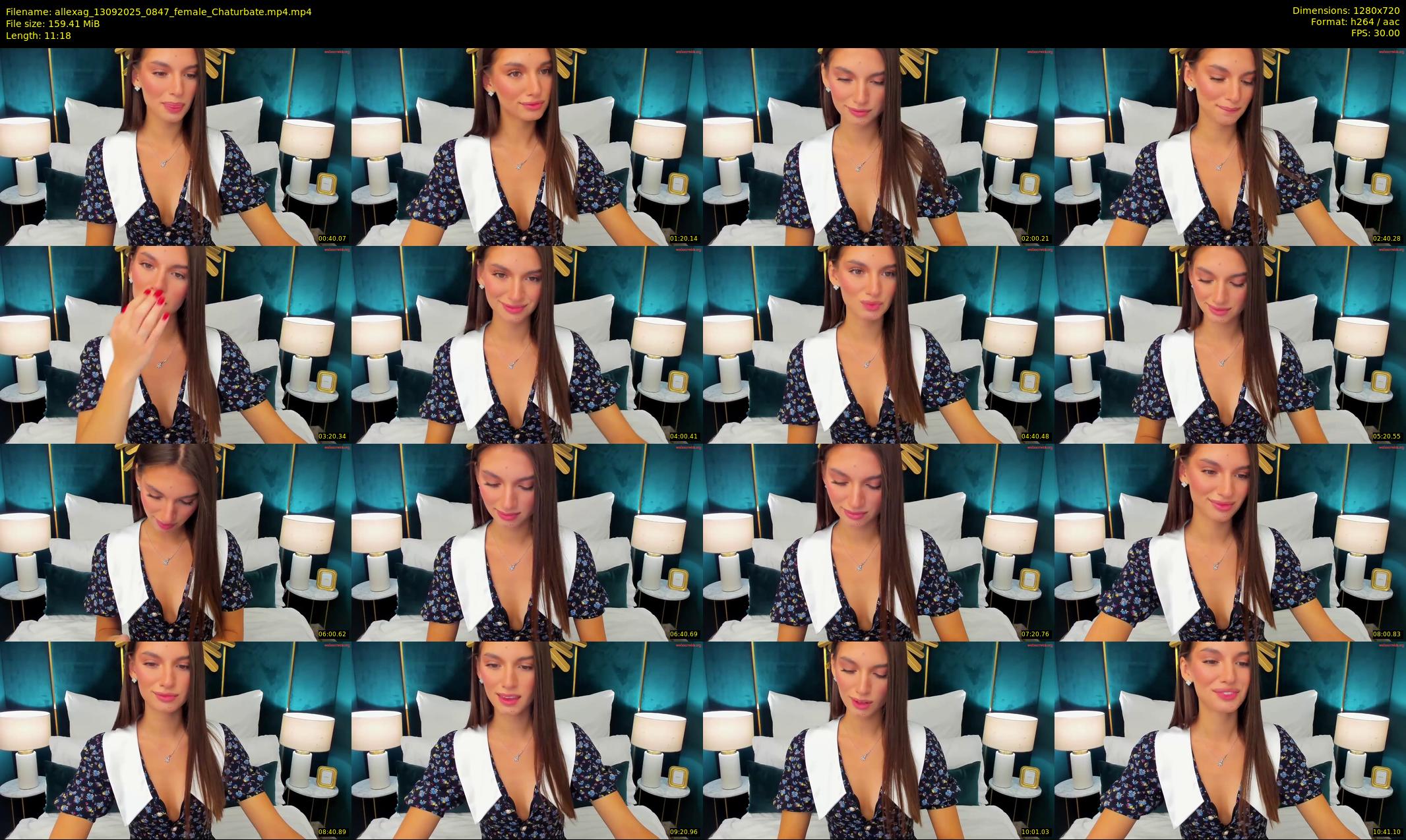 allexag — 12 minute Chaturbate female cam show recording, 720p, Sep 13, 2025