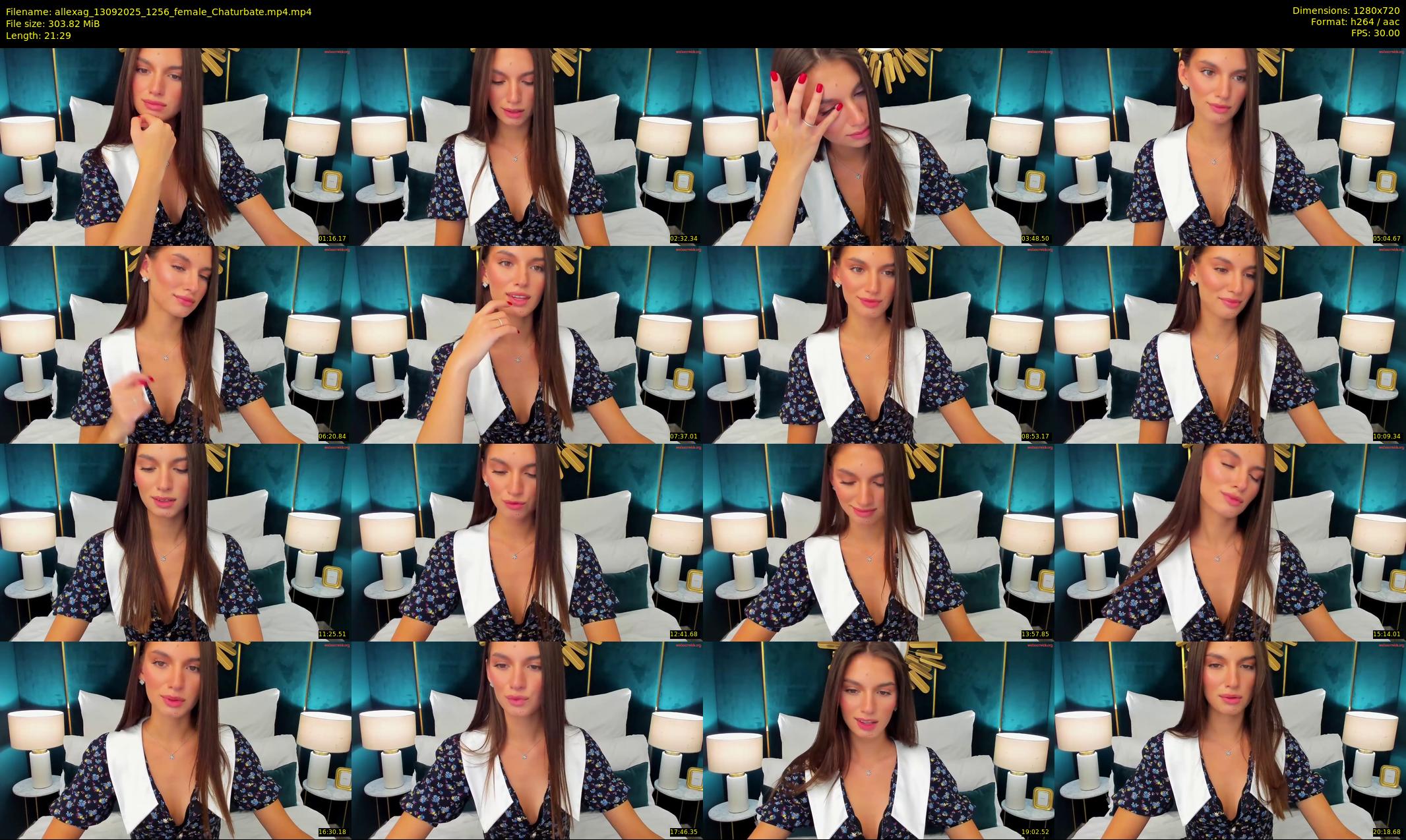allexag — 22 minute Chaturbate female cam show recording, 720p, Sep 13, 2025