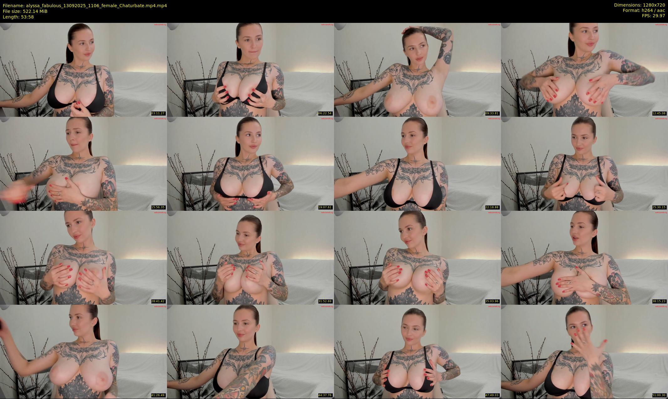 alyssa_fabulous — 54 minute Chaturbate female cam show recording, 720p, Sep 13, 2025