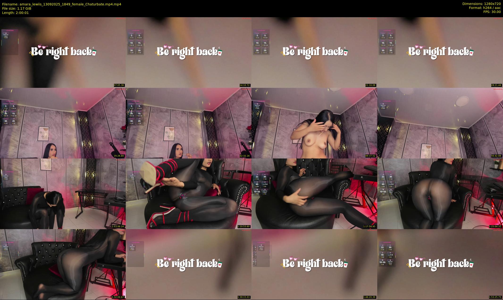 amara_lewiis — 121 minute Chaturbate female cam show recording, 720p, Sep 13, 2025