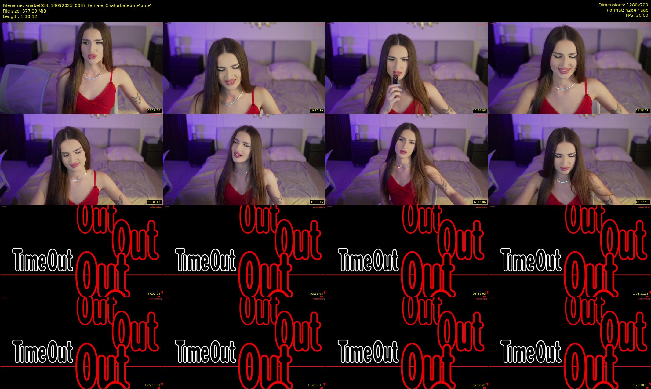 anabel054 — 91 minute Chaturbate female cam show recording, 720p, Sep 14, 2025