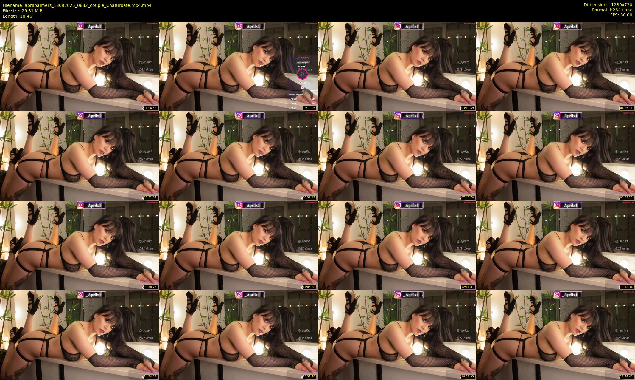 aprilpalmers — 19 minute Chaturbate female cam show recording, 720p, Sep 13, 2025