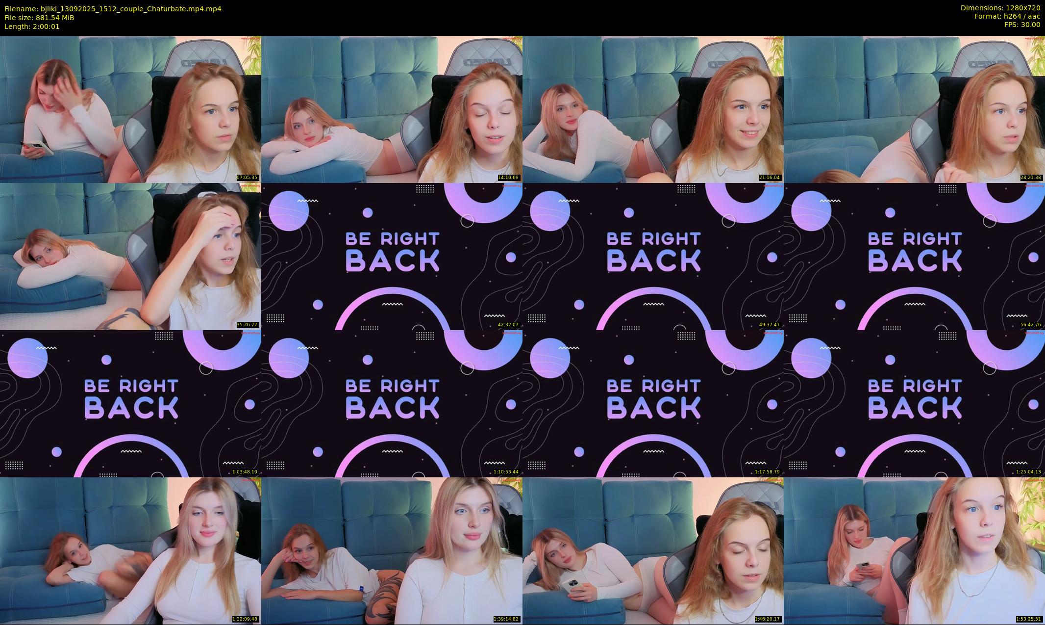 bjliki — 121 minute Chaturbate couple cam show recording, 720p, Sep 13, 2025