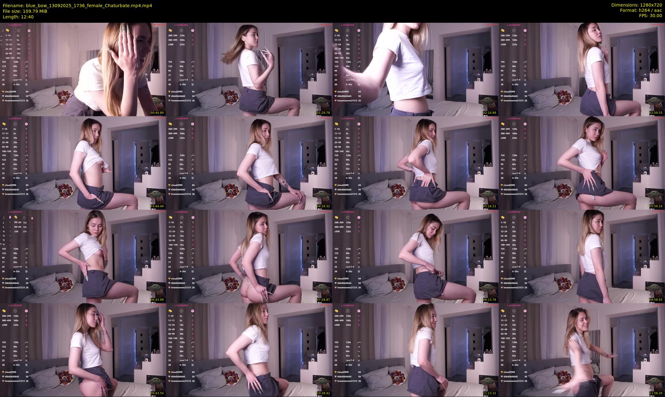 blue_bow — 13 minute Chaturbate female cam show recording, 720p, Sep 13, 2025
