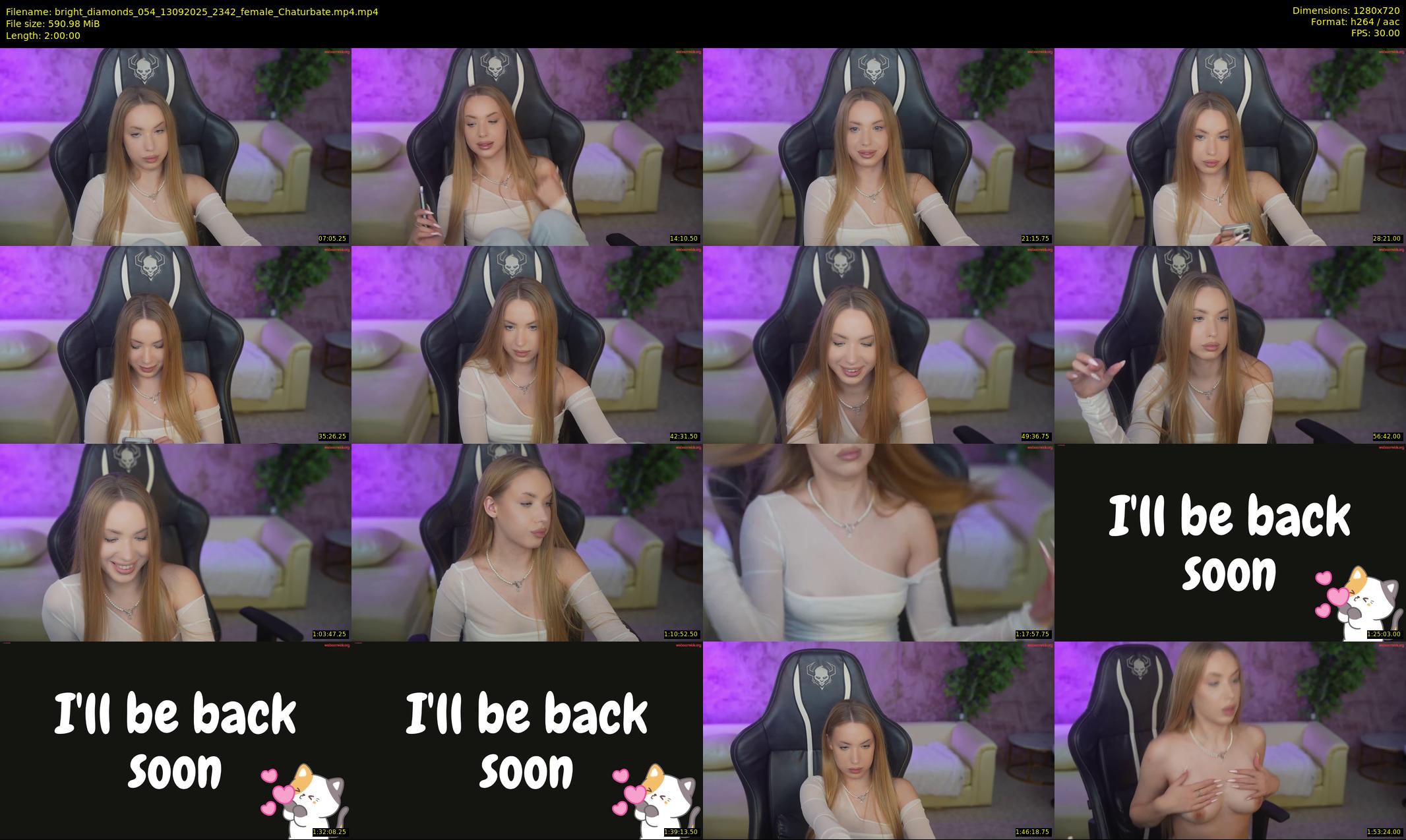 bright_diamonds_054 — 120 minute Chaturbate couple cam show recording, 720p, Sep 13, 2025