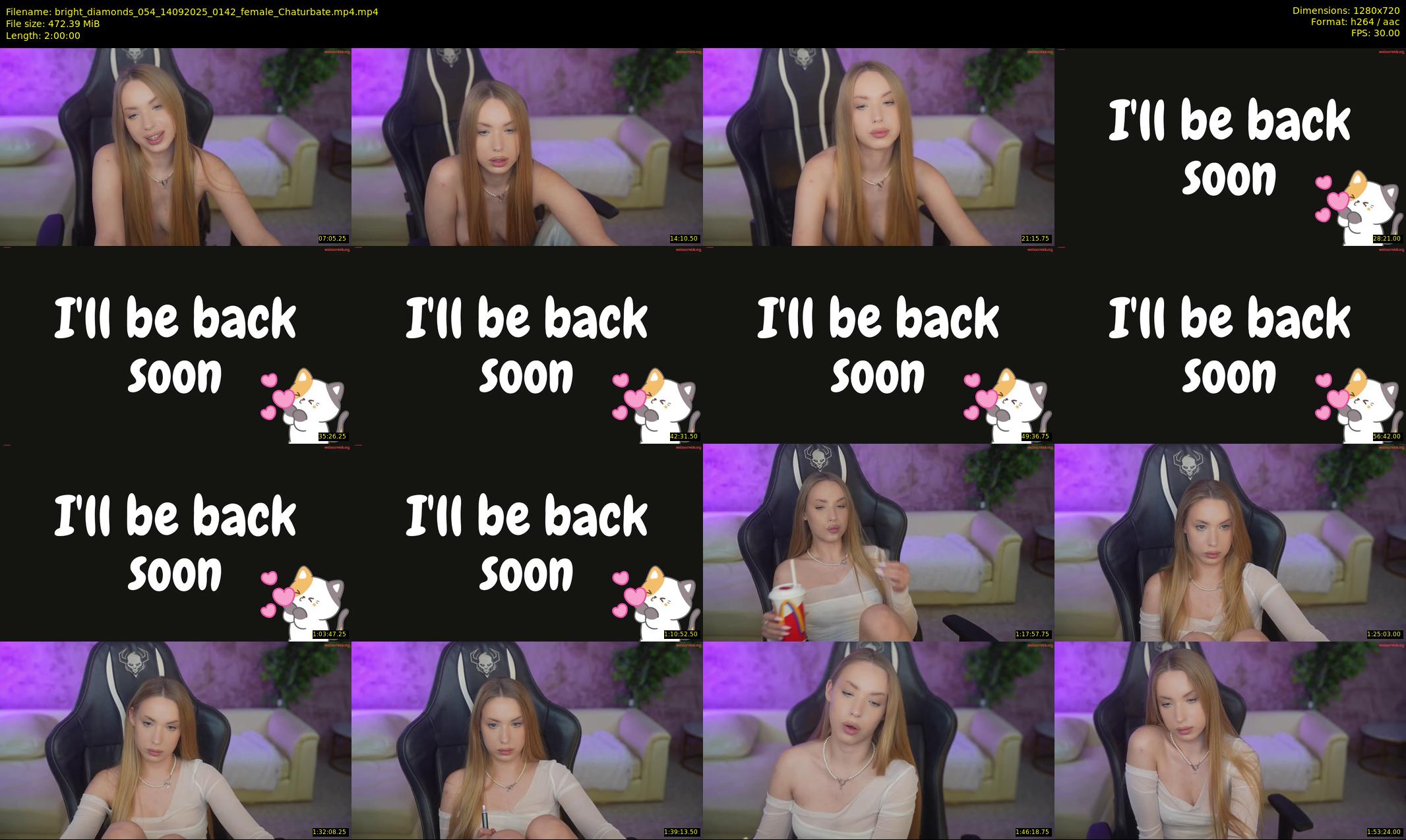 bright_diamonds_054 — 120 minute Chaturbate couple cam show recording, 720p, Sep 14, 2025