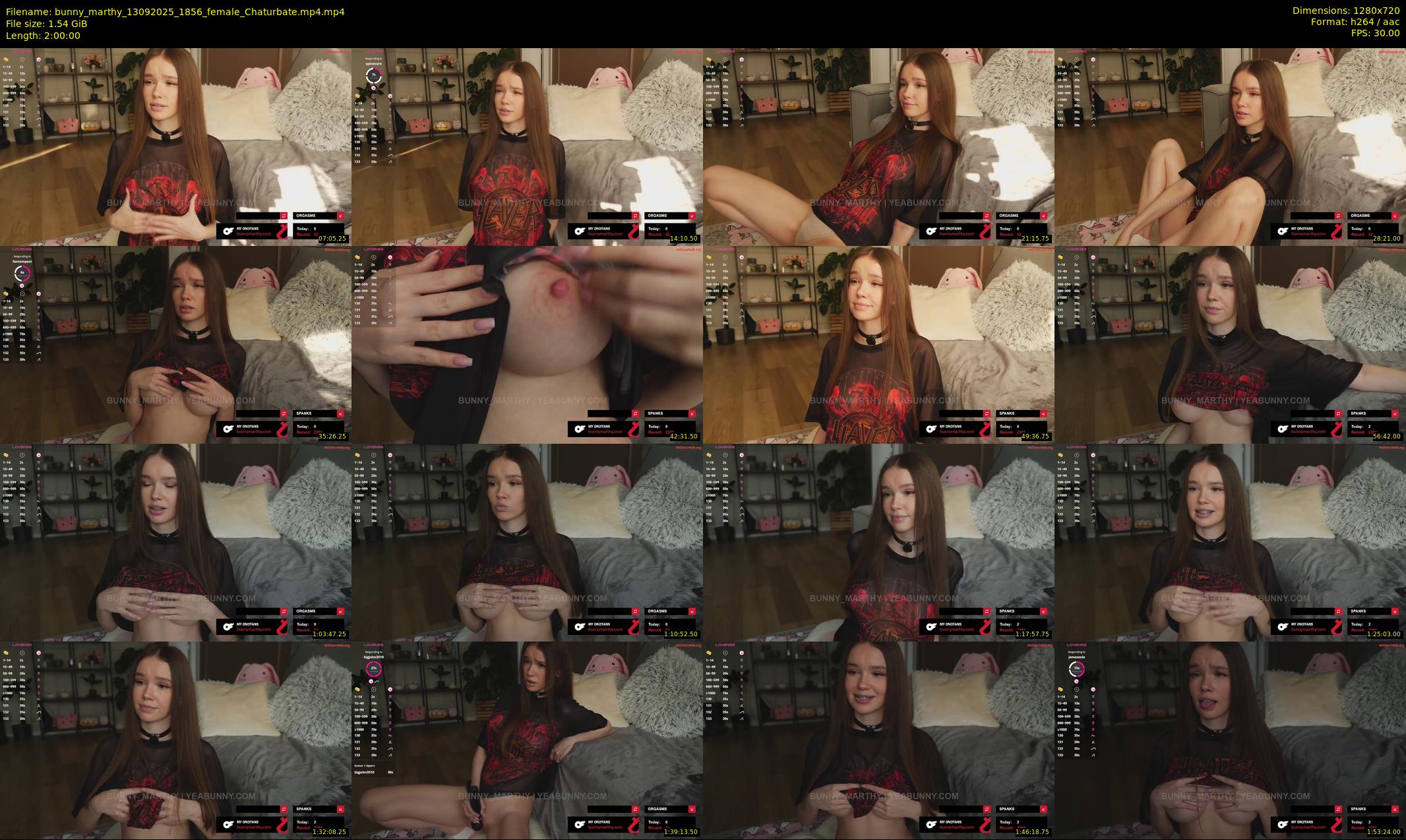 bunny_marthy — 120 minute Chaturbate female cam show recording, 720p, Sep 13, 2025