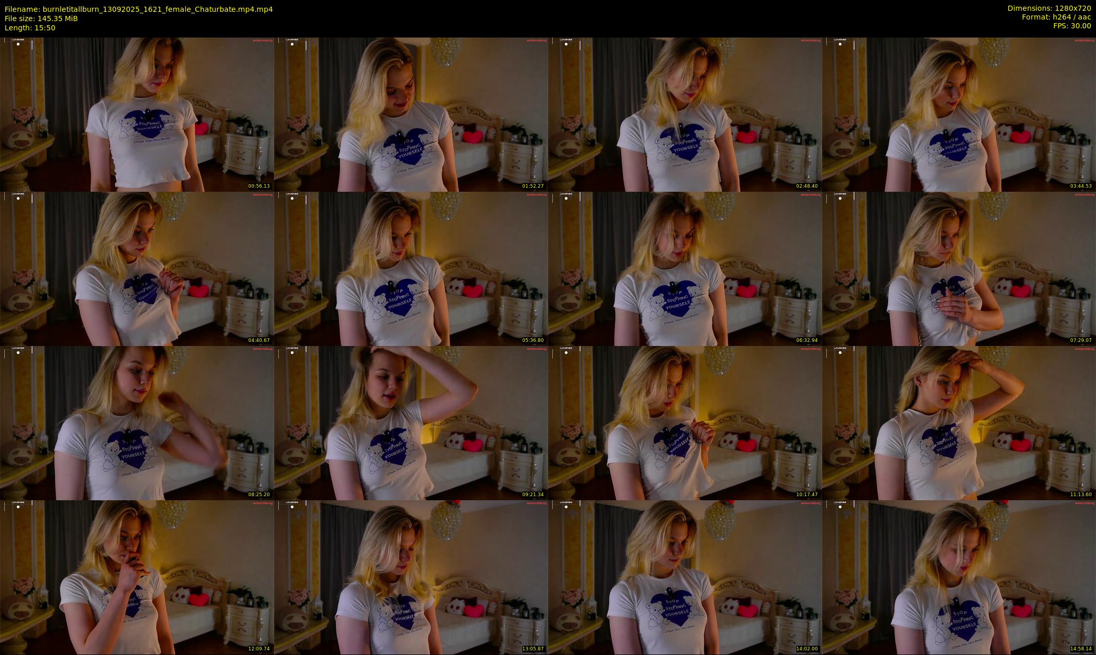 burnletitallburn — 16 minute Chaturbate female cam show recording, 720p, Sep 13, 2025