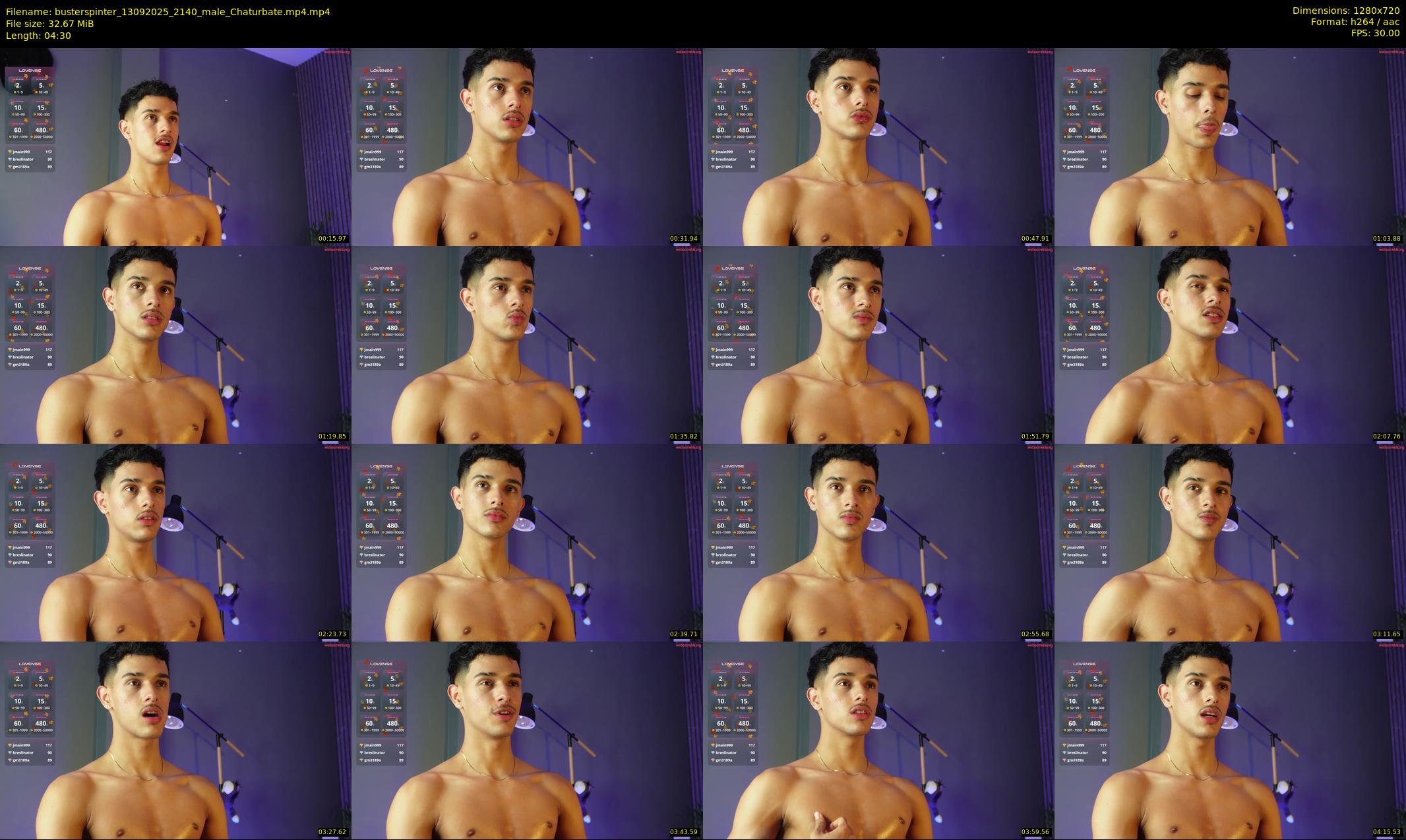 busterspinter — 5 minute Chaturbate male cam show recording, 720p, Sep 13, 2025