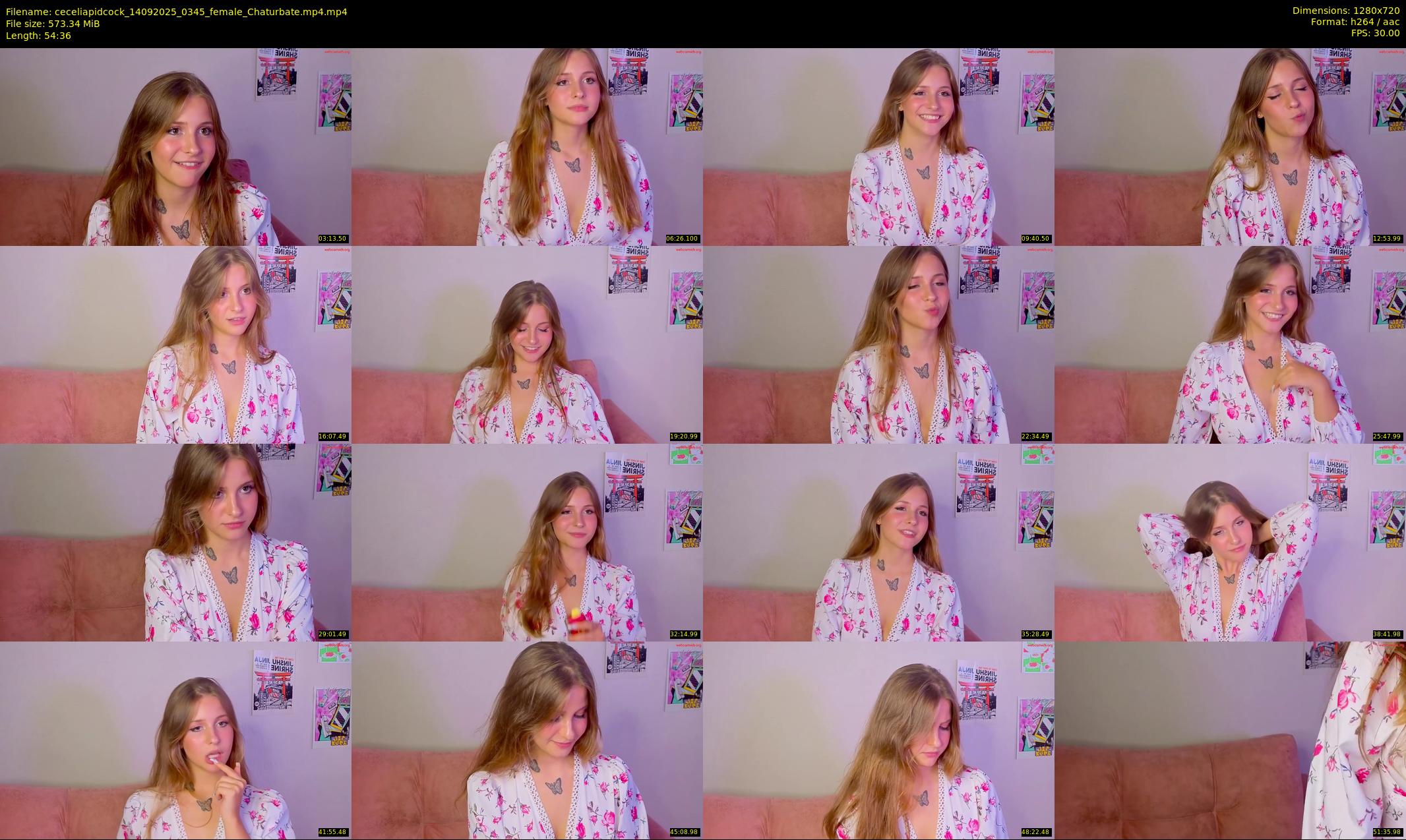 ceceliapidcock — 55 minute Chaturbate female cam show recording, 720p, Sep 14, 2025