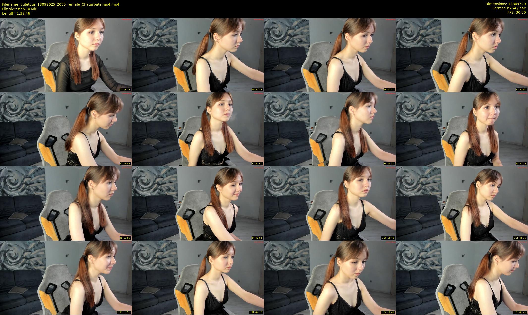 cutetous — 93 minute Chaturbate female cam show recording, 720p, Sep 13, 2025