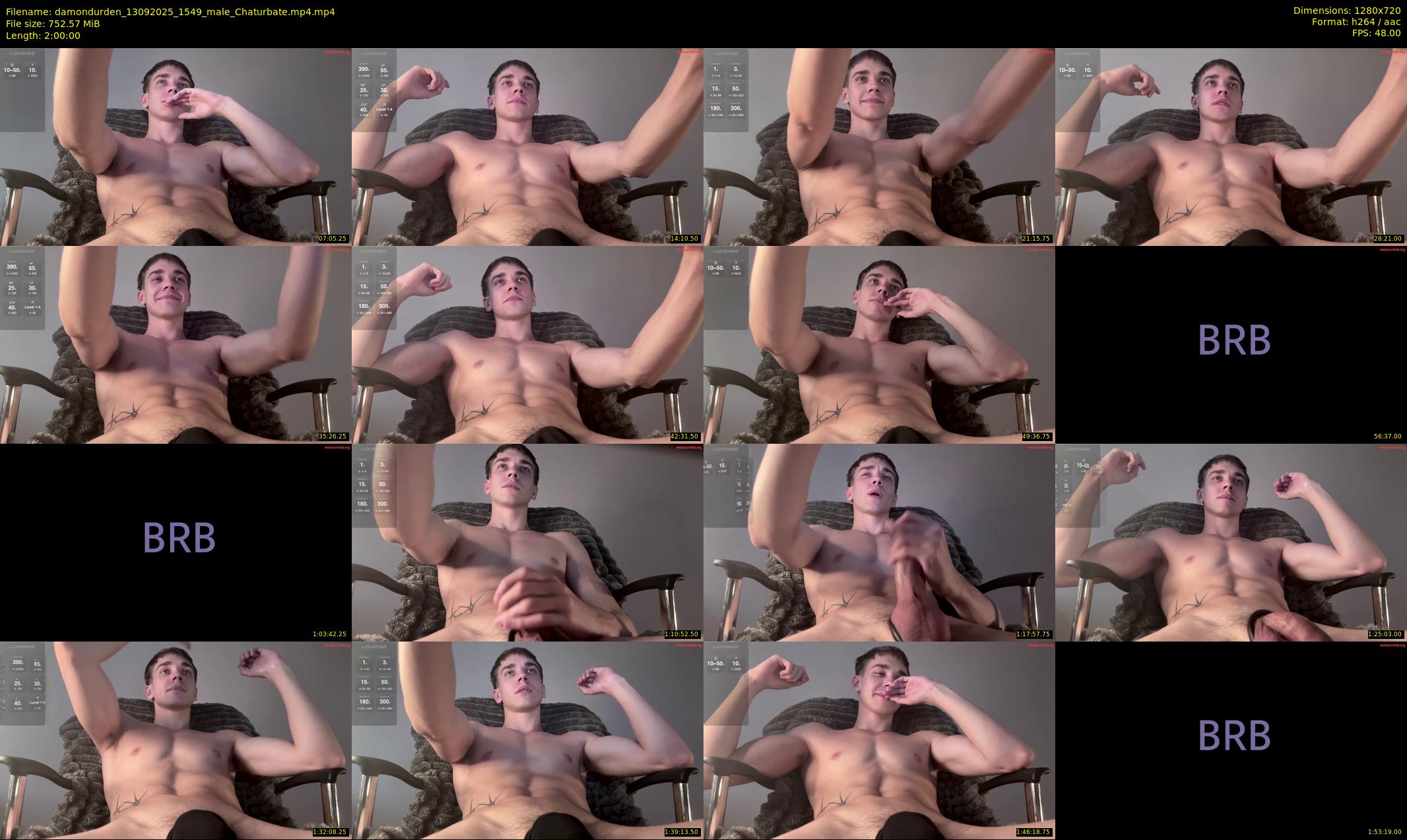 damondurden — 120 minute Chaturbate male cam show recording, 720p, Sep 13, 2025