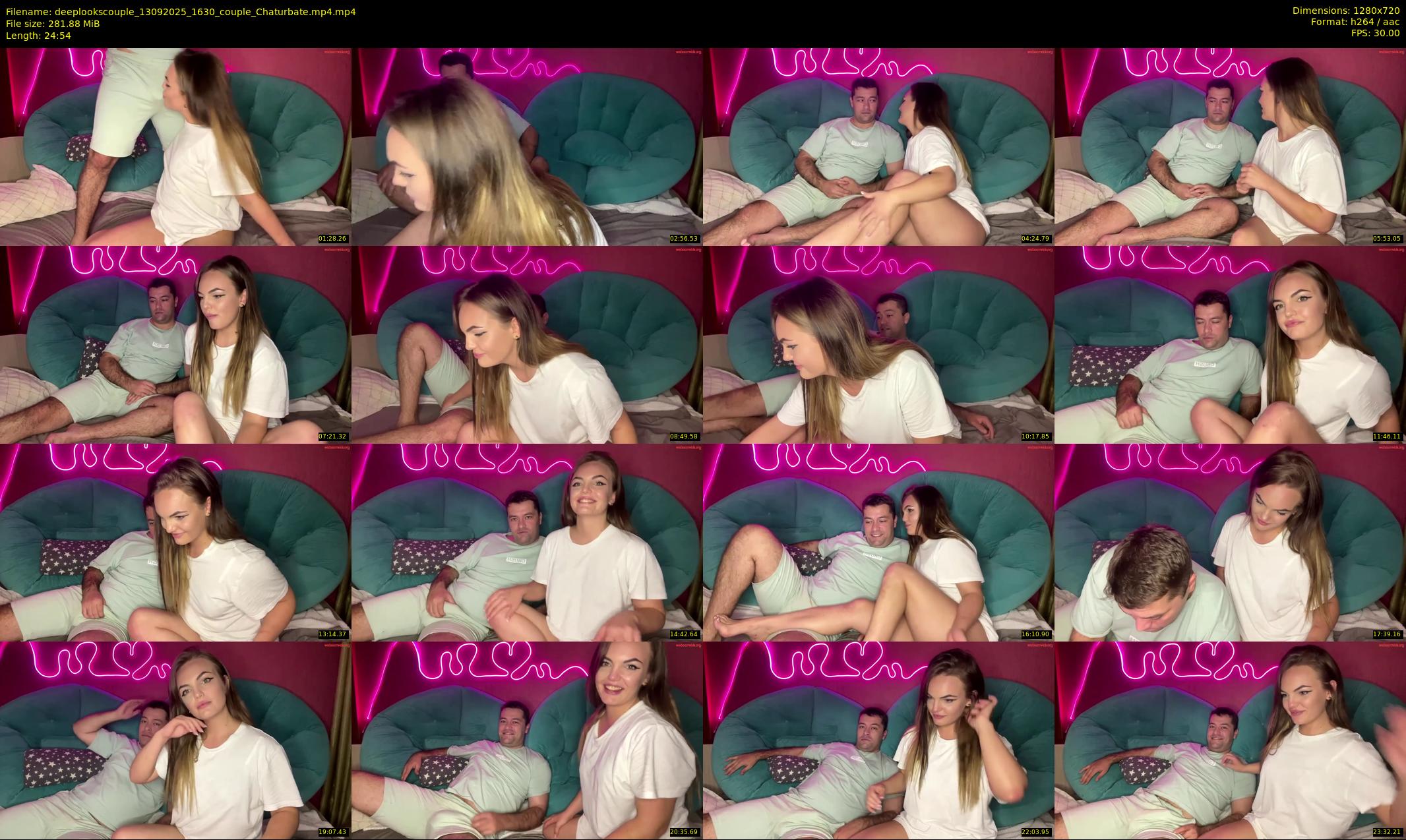 deeplookscouple — 25 minute Chaturbate couple cam show recording, 720p, Sep 13, 2025