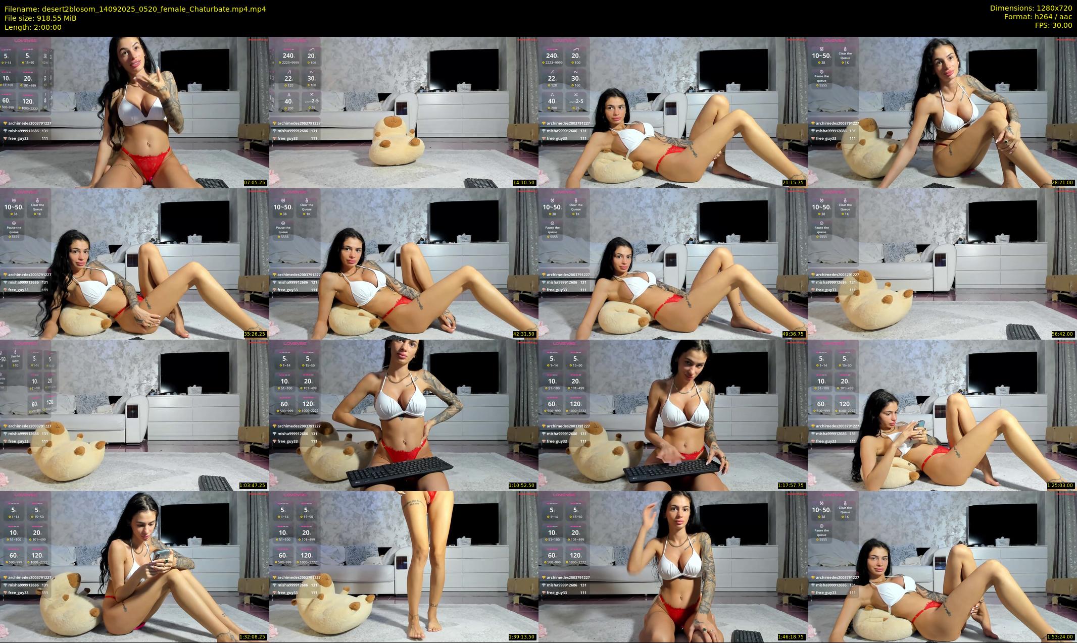 desert2blosom — 120 minute Chaturbate female cam show recording, 720p, Sep 14, 2025