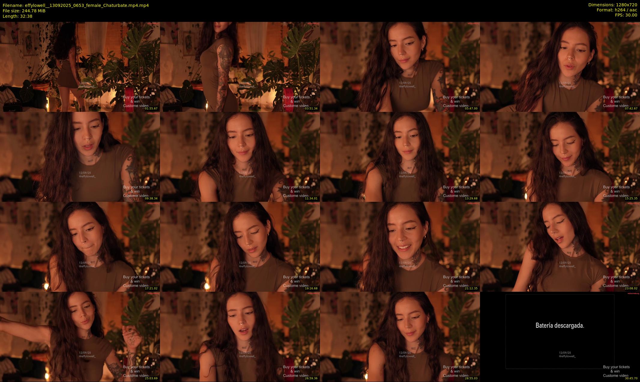 effylowell_ — 33 minute Chaturbate female cam show recording, 720p, Sep 13, 2025
