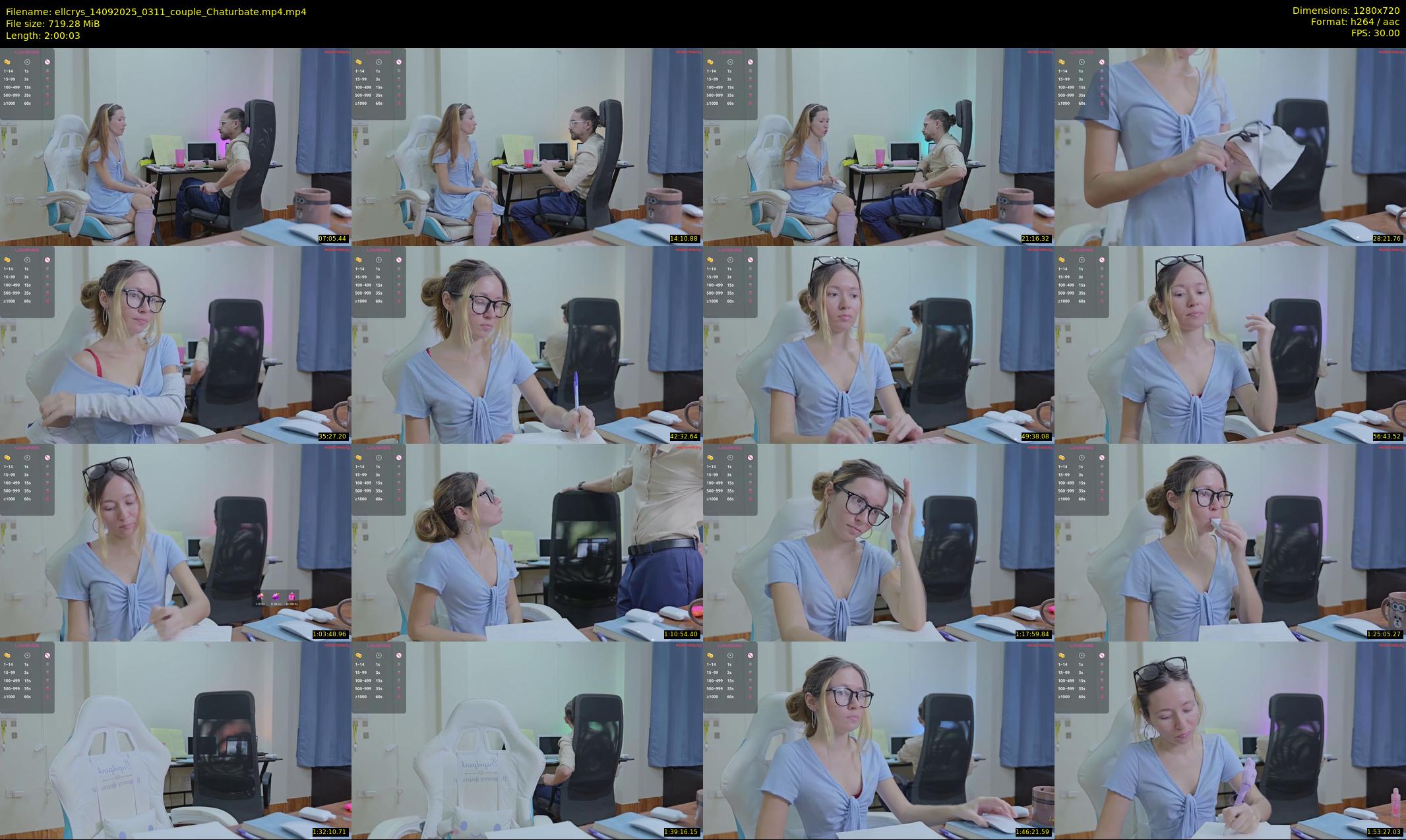 ellcrys — 121 minute Chaturbate couple cam show recording, 720p, Sep 14, 2025