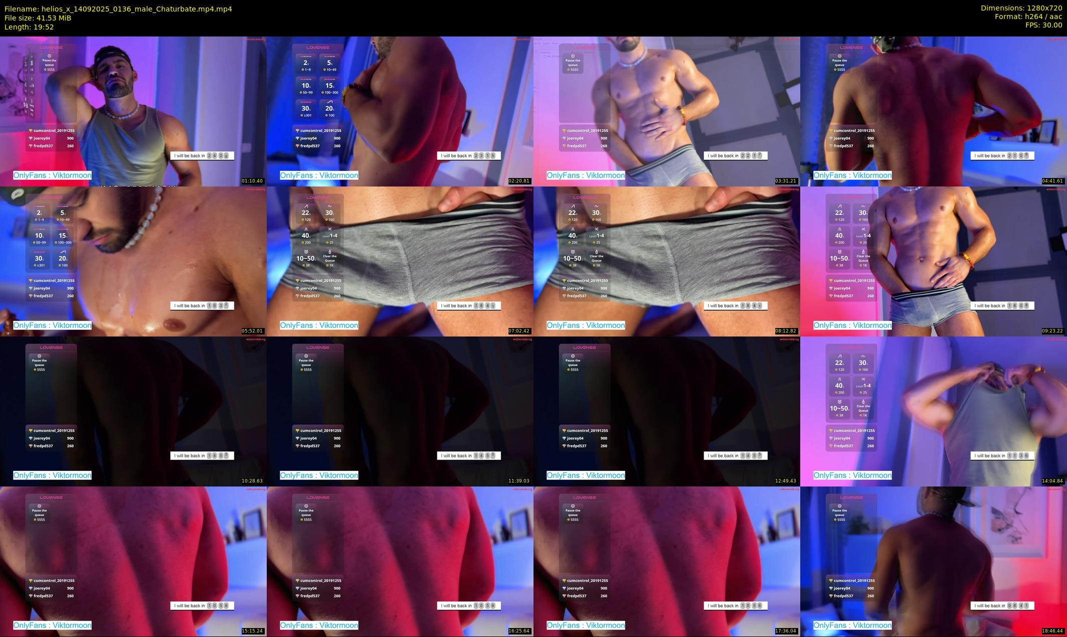helios_x — 20 minute Chaturbate male cam show recording, 720p, Sep 14, 2025