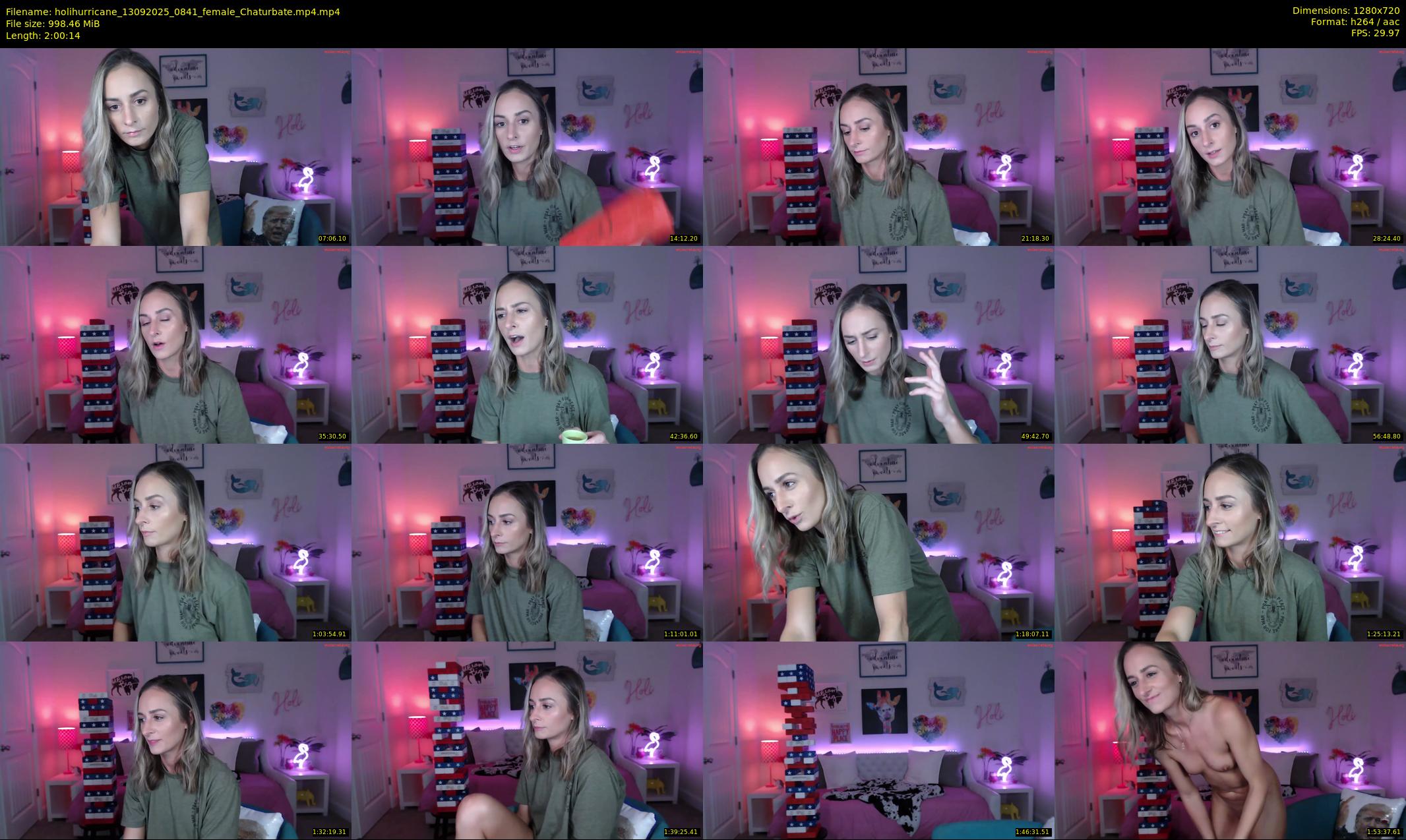 holihurricane — 121 minute Chaturbate female cam show recording, 720p, Sep 13, 2025