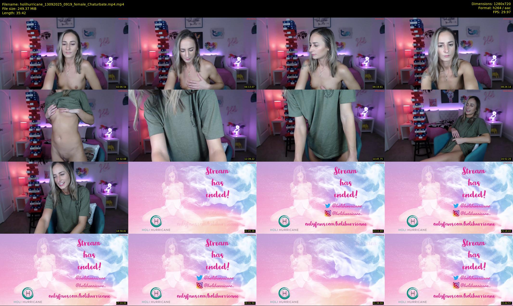 holihurricane — 36 minute Chaturbate female cam show recording, 720p, Sep 13, 2025